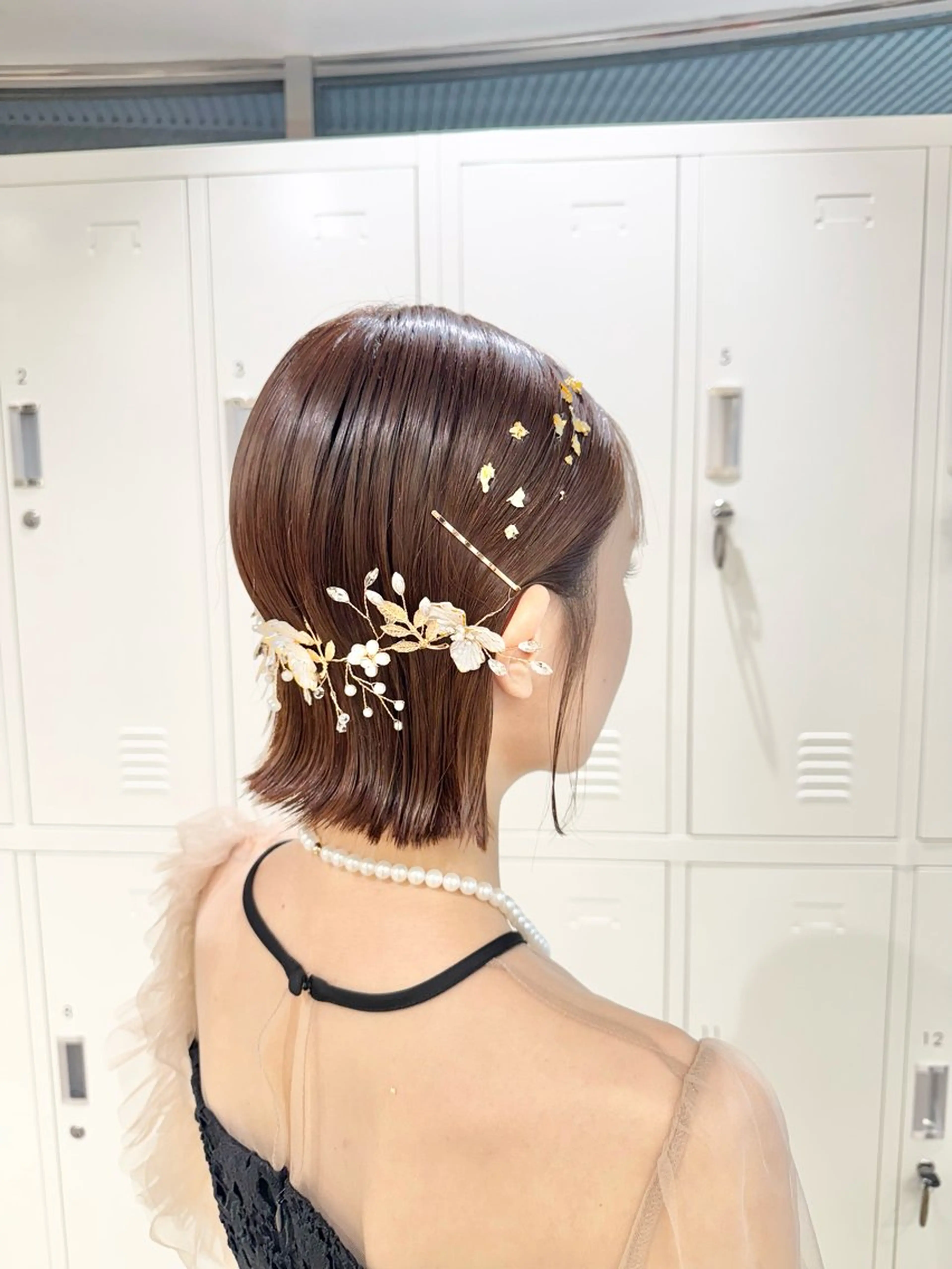 ショート ヘアアレンジ ヘアセット オタク美容師☃️🩵 ヘアアレンジ/暗髪のヘアスタイル