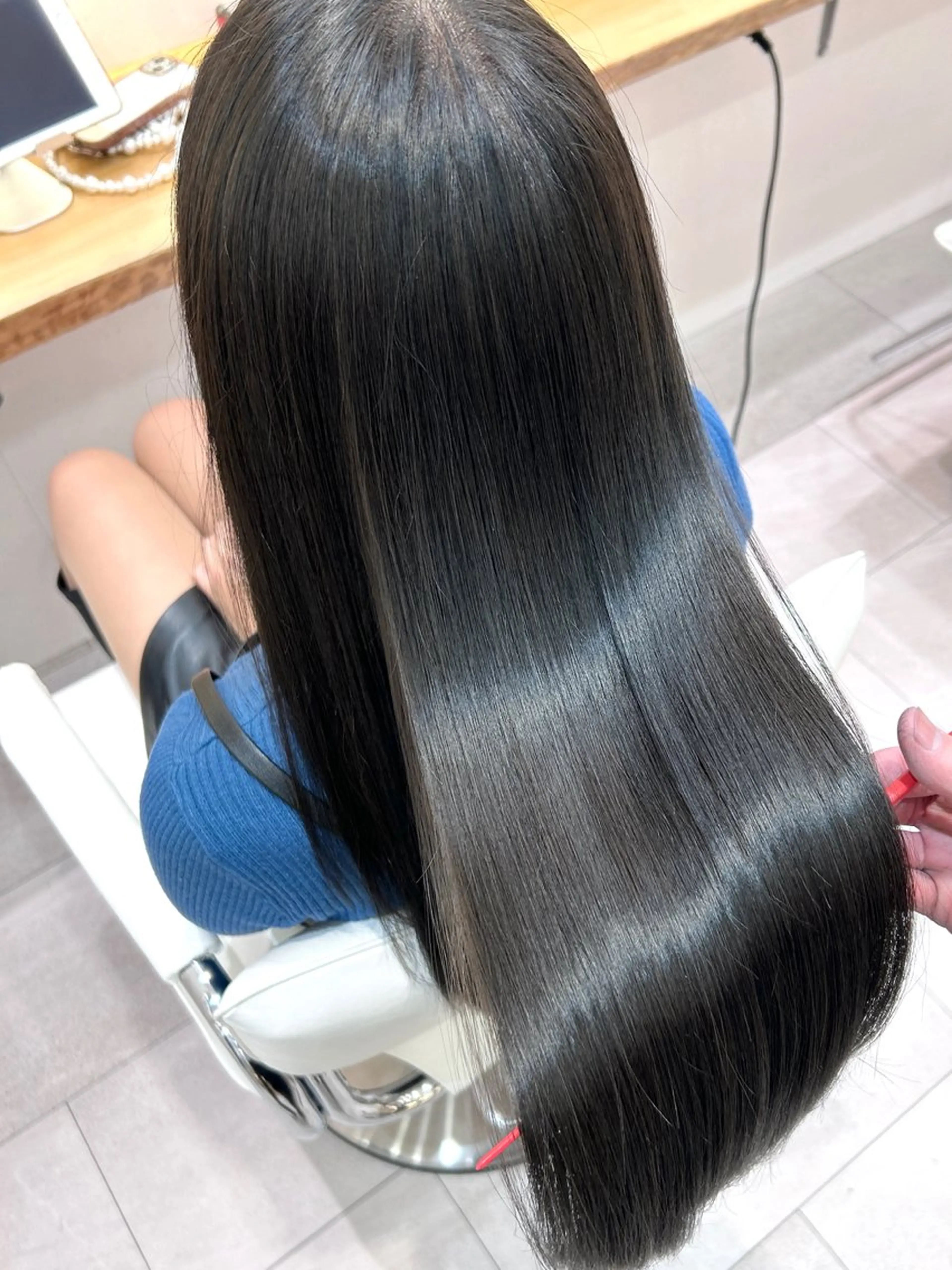 ロング 髪質改善 韓国風ヘア トリートメント ボブ/レイヤーボブ/ 髪質改善/梶川 夏季のヘアスタイル