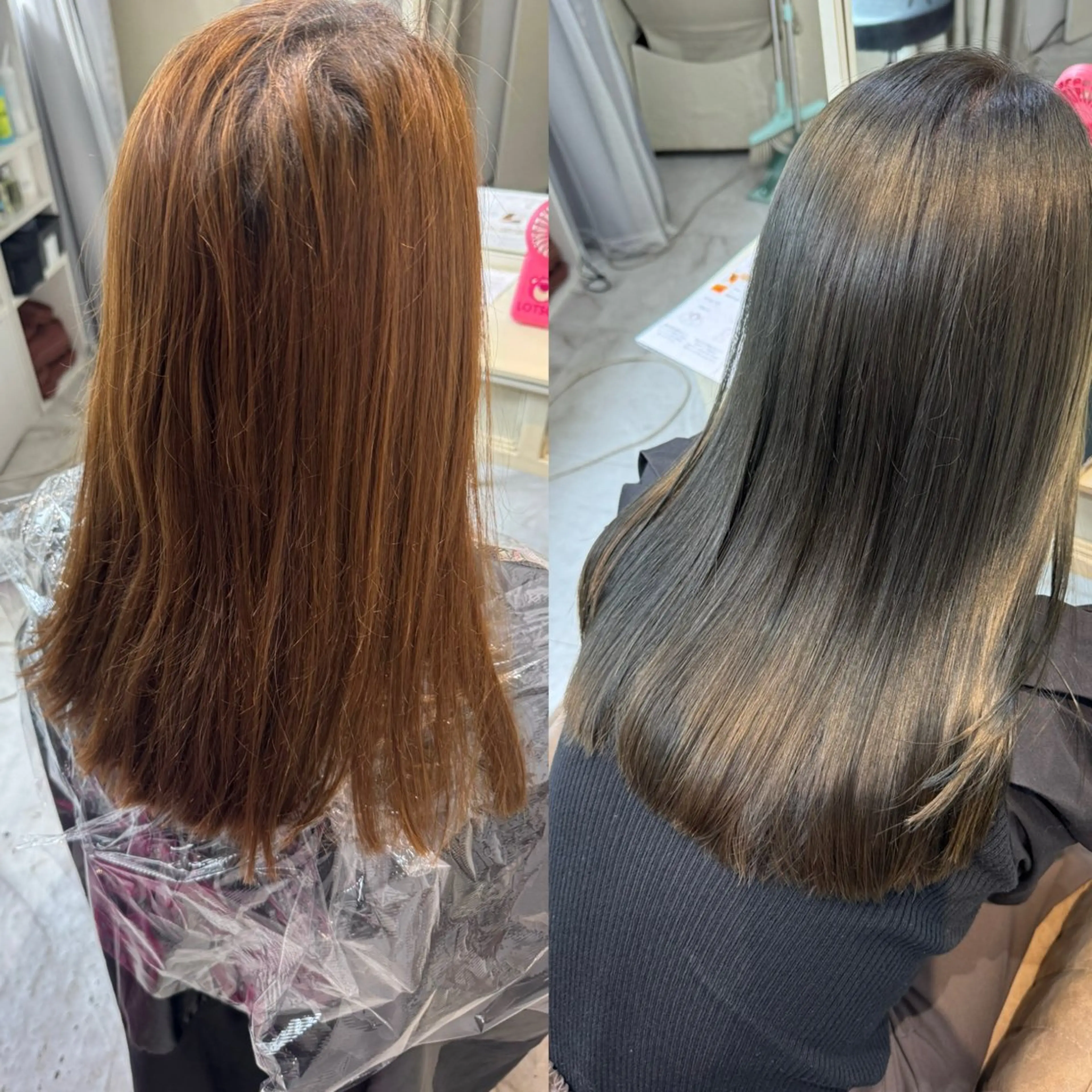 🌼限定価格🌼カット+髪質改善酸性ストレートor縮毛矯正+カラー+水素トリートメントの写真