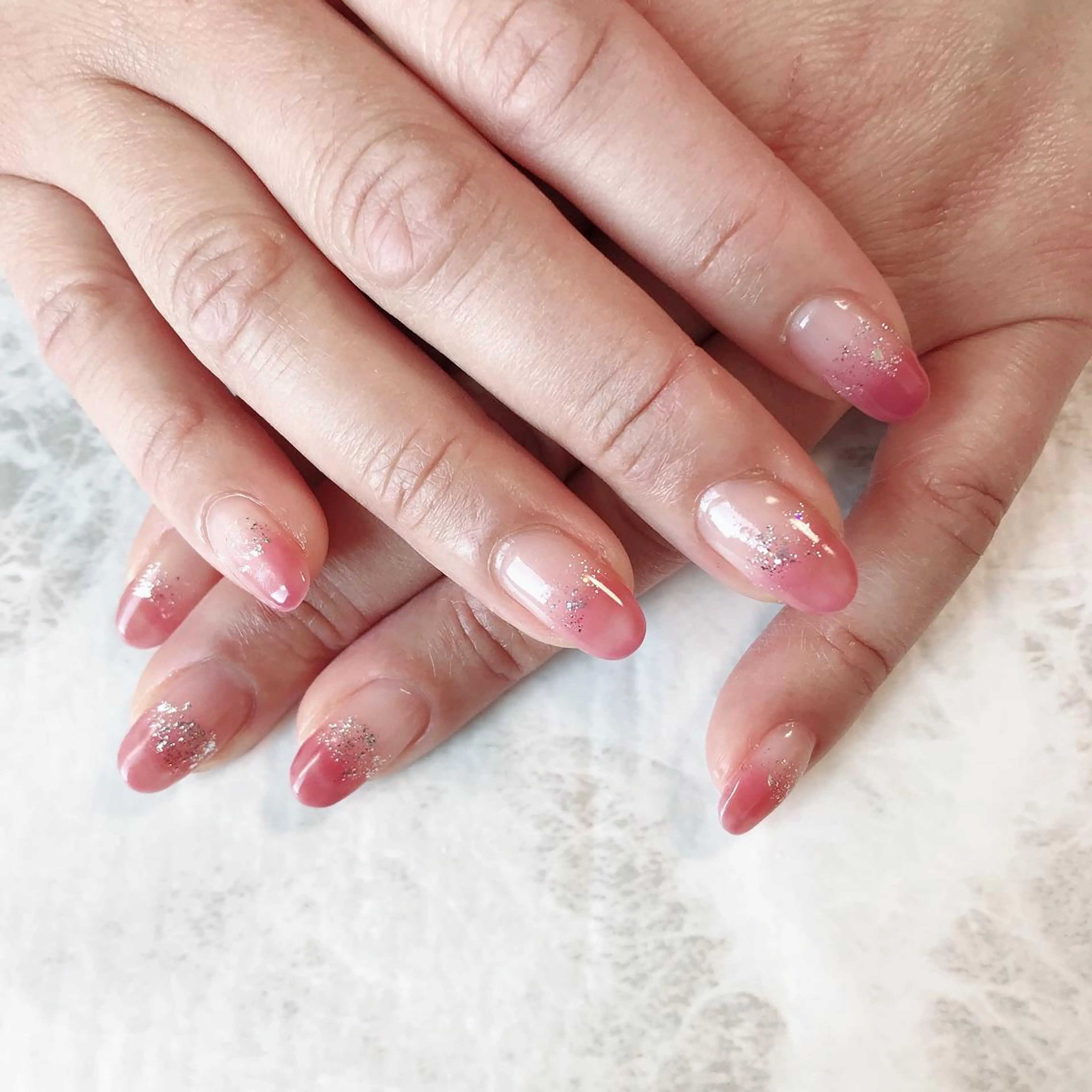 ネイル グラデーション ラメ(グリッター) sereha nailのネイルデザイン