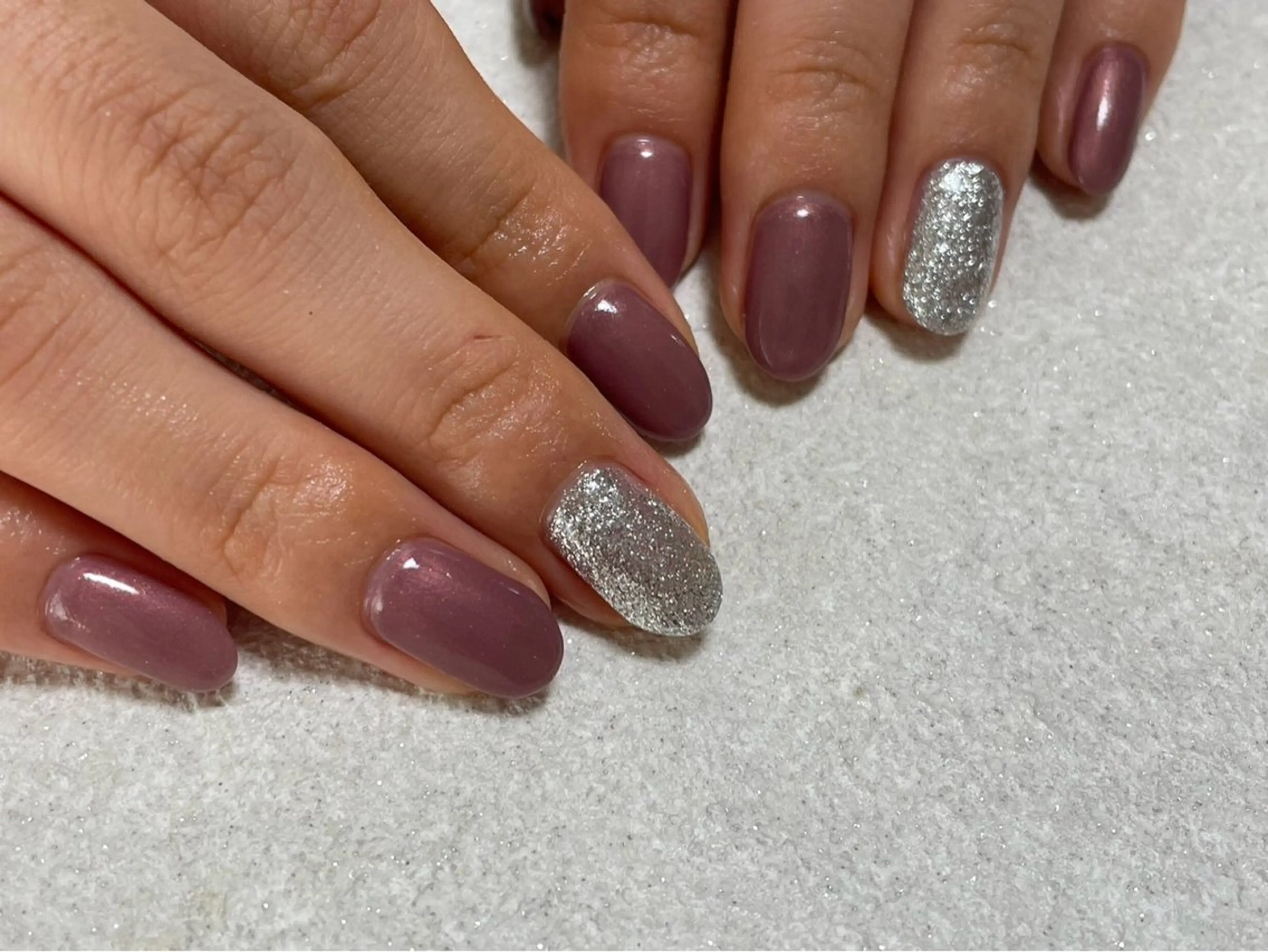 ネイル ジェルネイル ラメ(グリッター) メンズネイル ワンカラーネイル パラジェル kiki nail たまプラーザのネイルデザイン