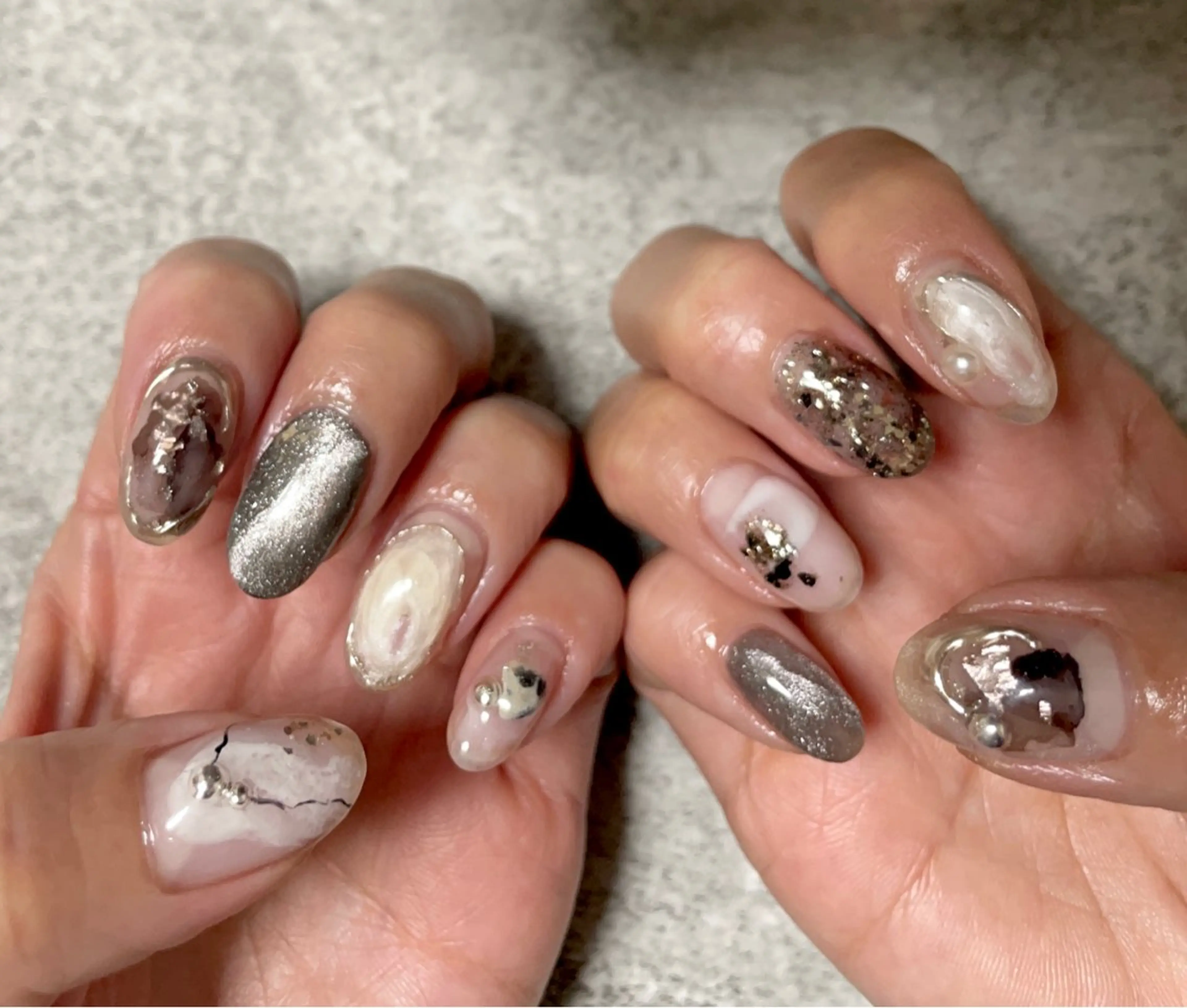ネイル アートネイル ニュアンスネイル RISA joie nailのネイルデザイン