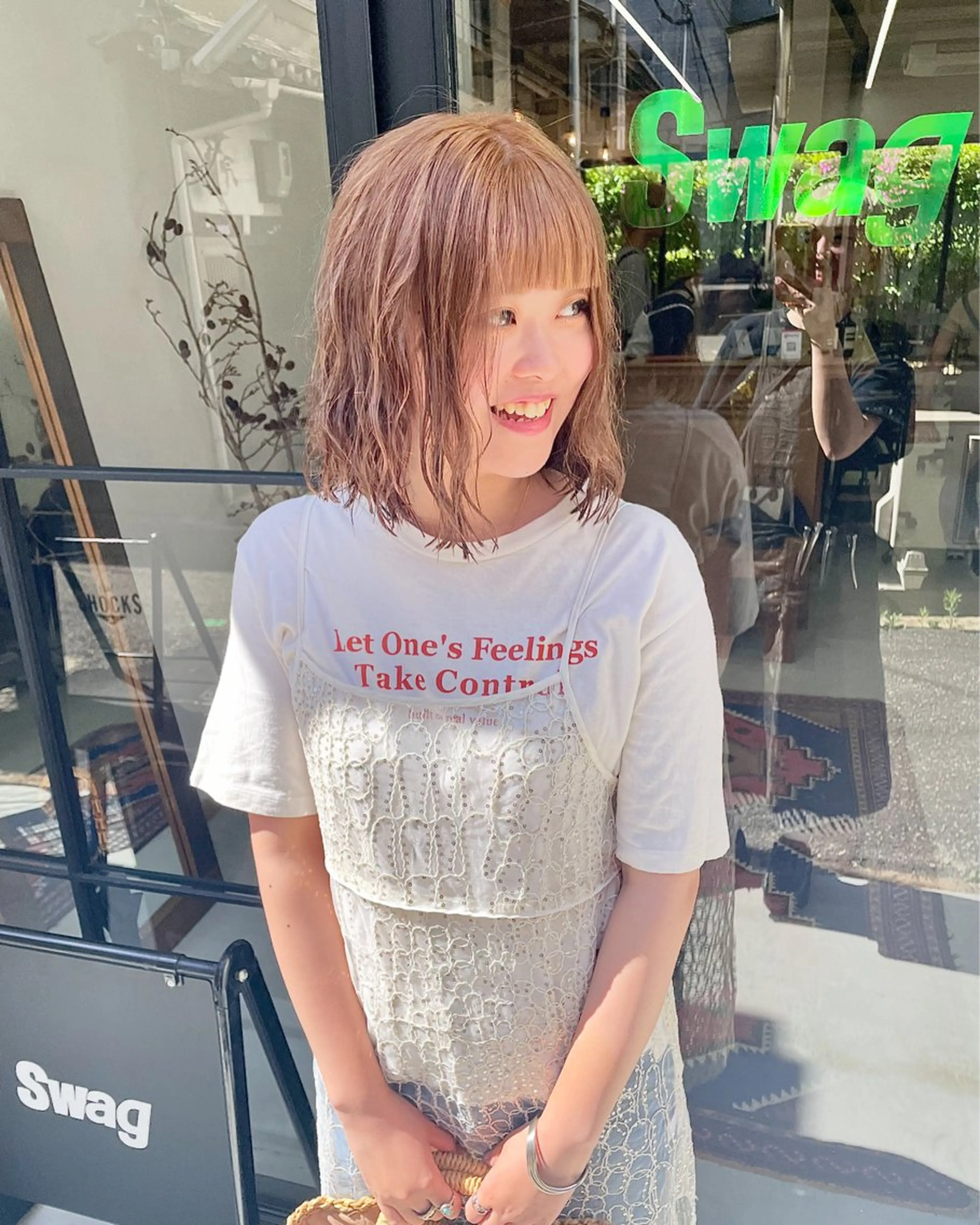 ミディアム カラー パーマ ヘアアレンジ メンズ メンズブリーチ ブリーチ ブリーチなしカラー カット ヘアカラー トリートメント tatsumi/ボブ ウルフ/レイヤーのヘアスタイル