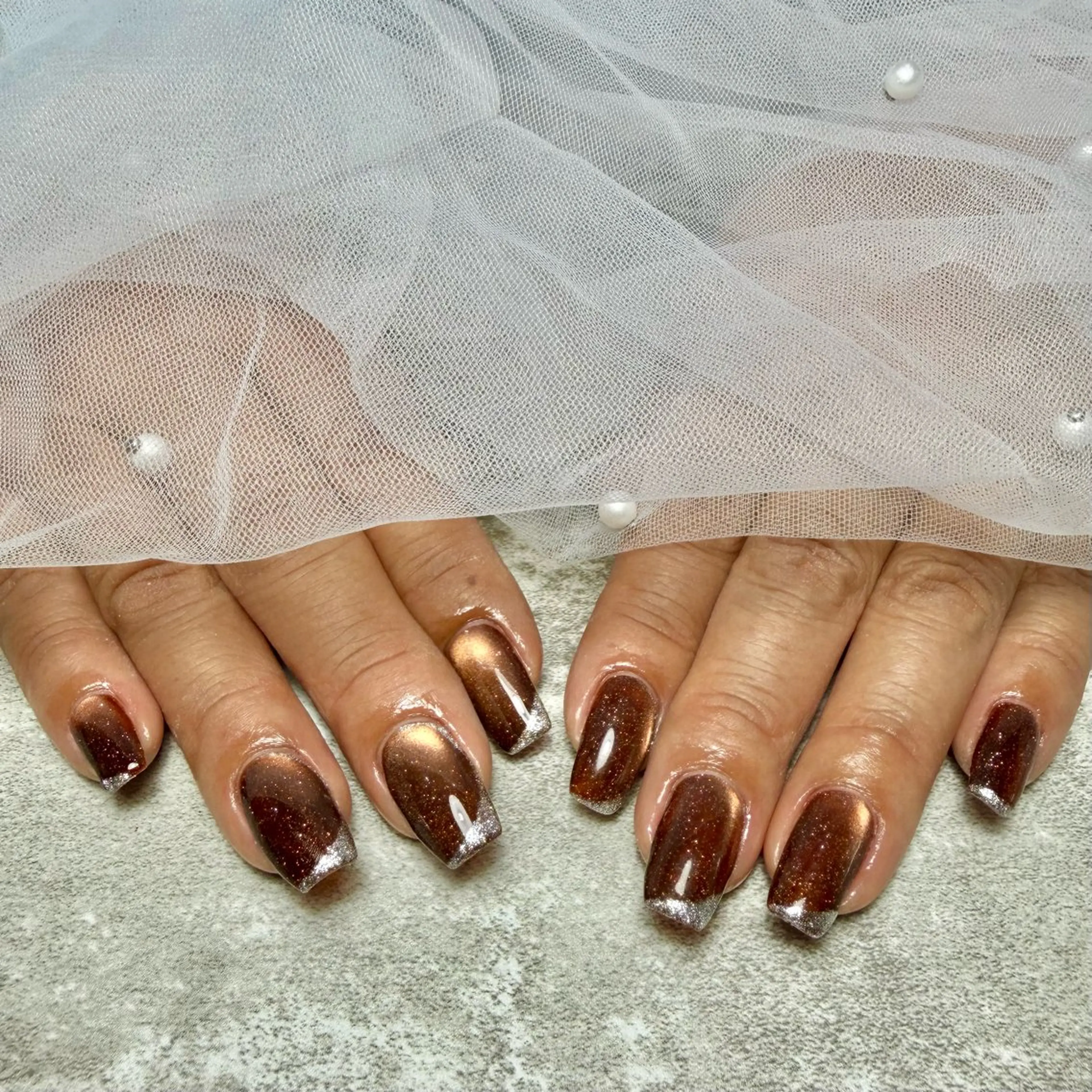 ネイル マグネットネイル シルバー ハンドネイル フットネイル Funnail. AYAのネイルデザイン