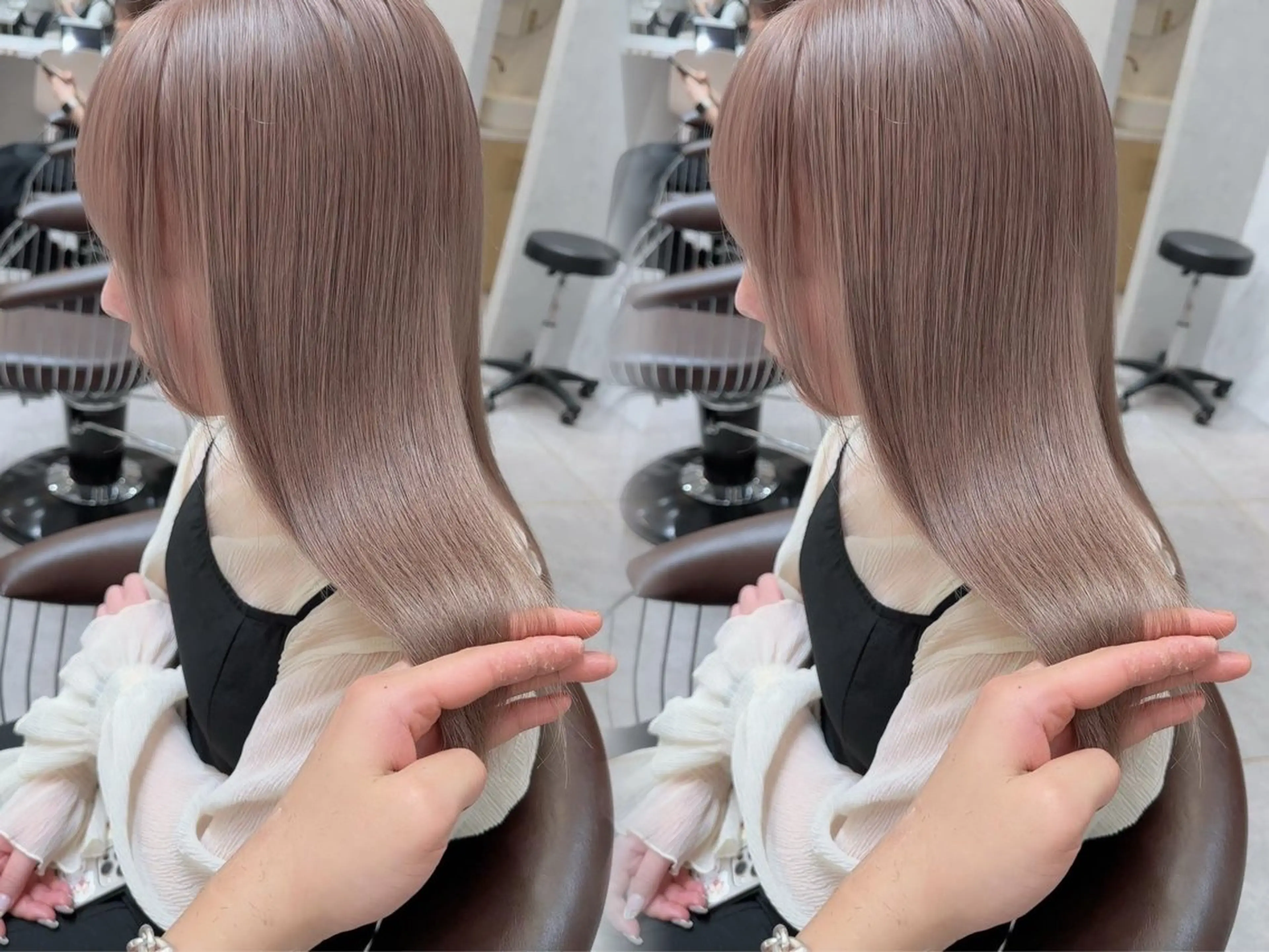 ロング カラー ロング 縮毛矯正/髪質改善 🌟本郷壮一郎のヘアスタイル