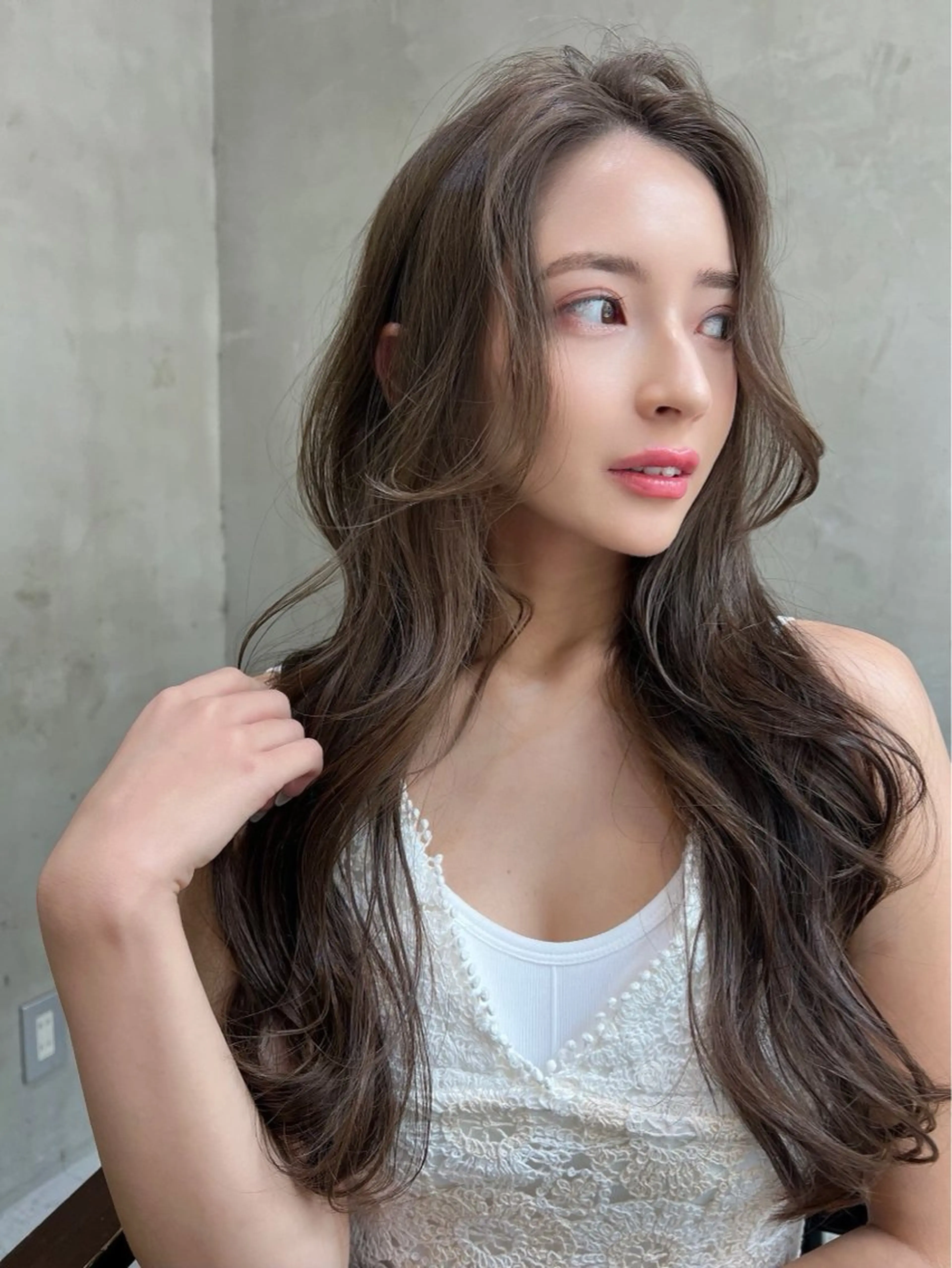 ロング カラー グレージュ 🏄MUSASHI カラー/レイヤー/のヘアスタイル