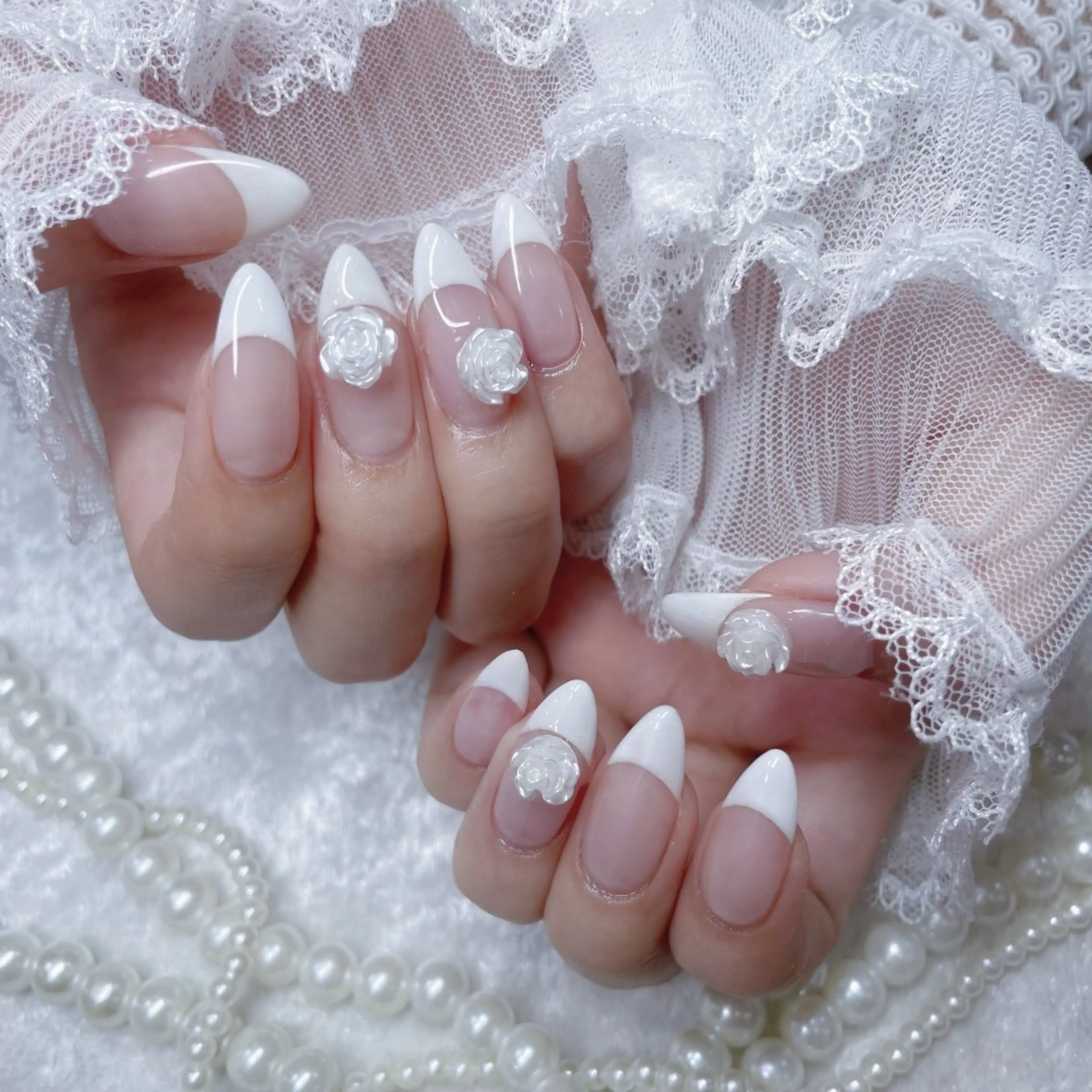 ネイル ハンドネイル MINAMI໒꒱ Y2K、韓国ガーリーのネイルデザイン