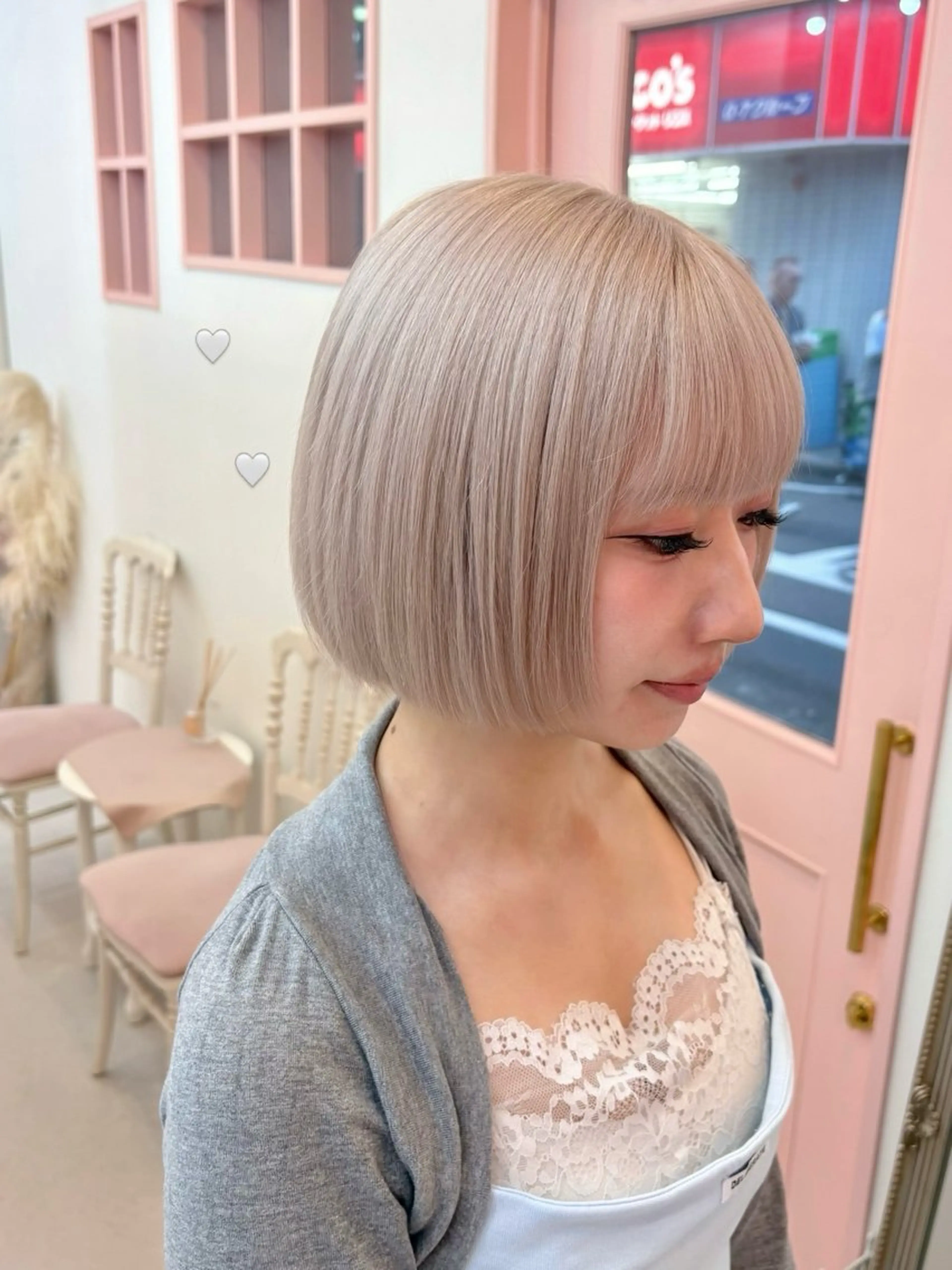 ショート カット ヘアカラー トリートメント 韓国ヘア🎀マイカ| 新大久保のヘアスタイル