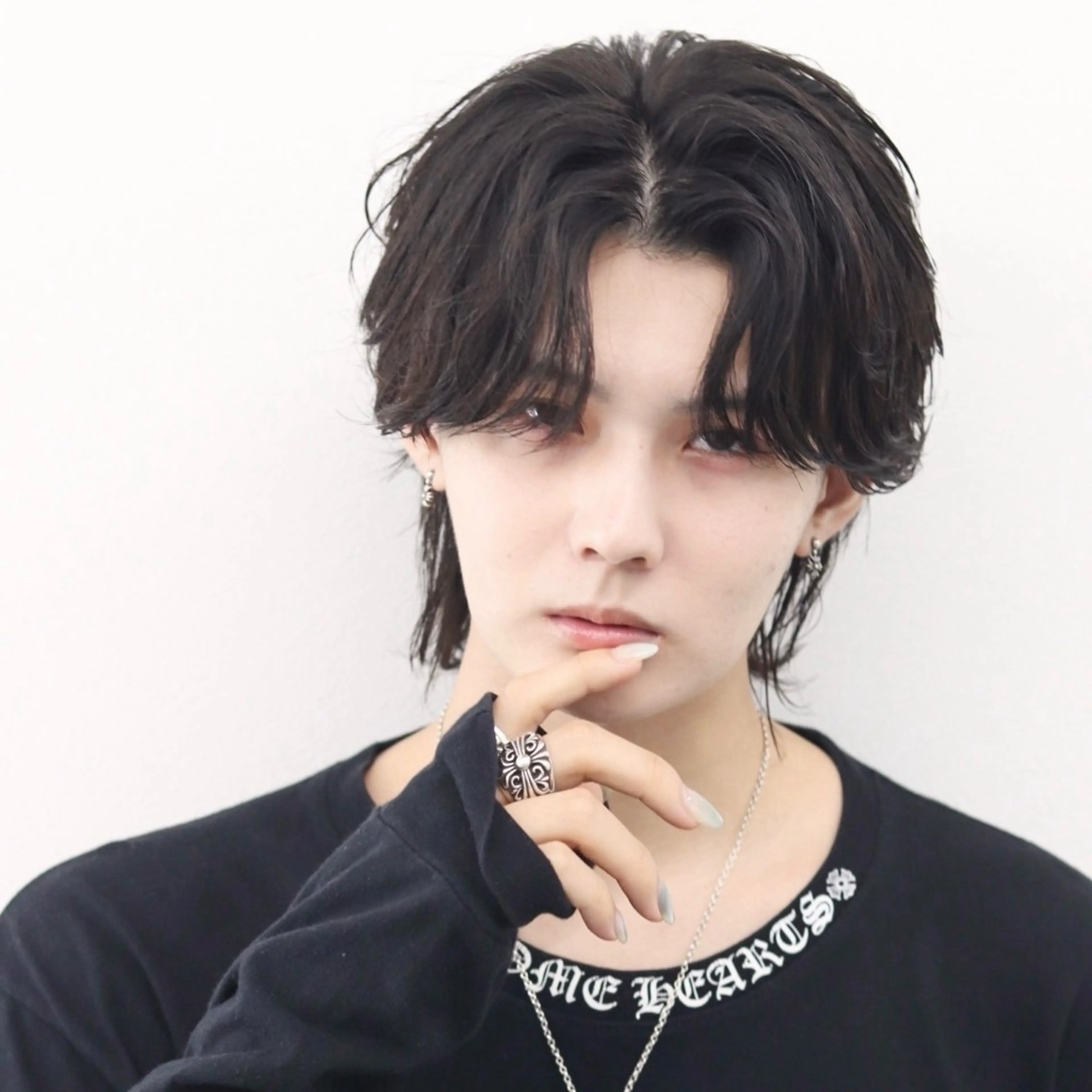 ミディアム カラー パーマ メンズ カット ヘアカラー パーマ トリートメント ハイトーン/メンズマ ッシュ/KYOHEIのヘアスタイル