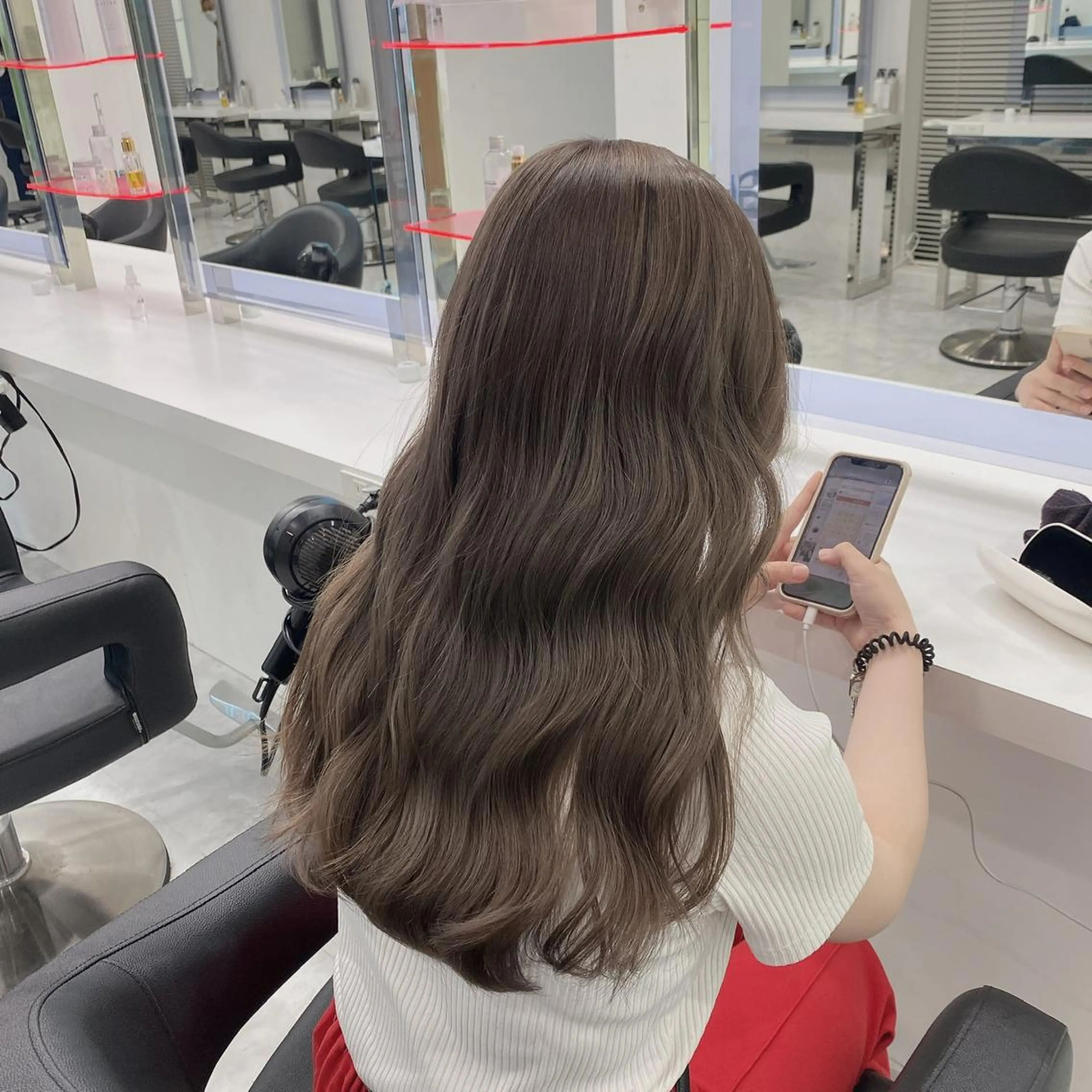 セミロング ヘアカラー トリートメント ♡上品韓国髪♡ブラ ウン/SAYATOのヘアスタイル