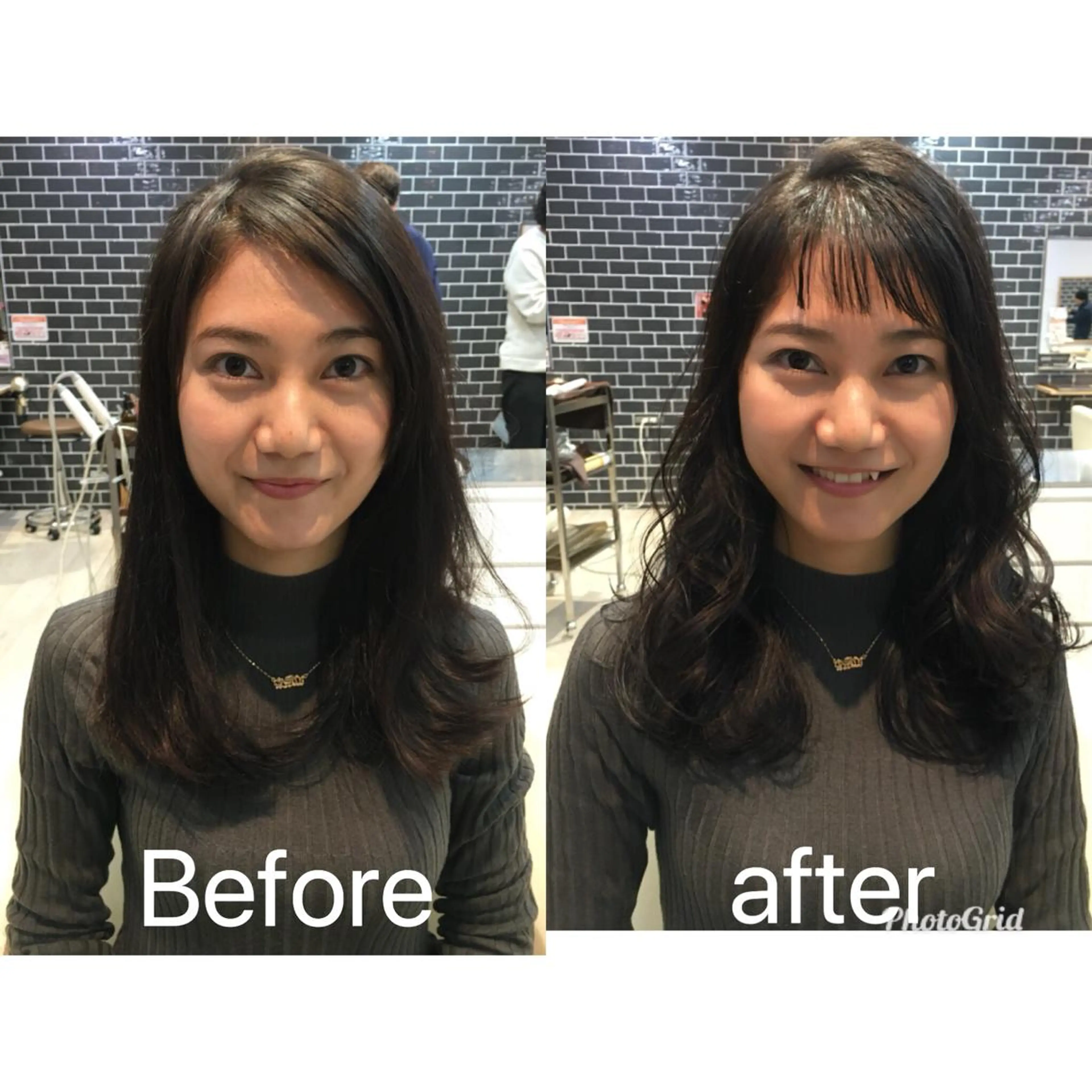 ロング レイヤーカット 小顔カット 中村 美穂のヘアスタイル