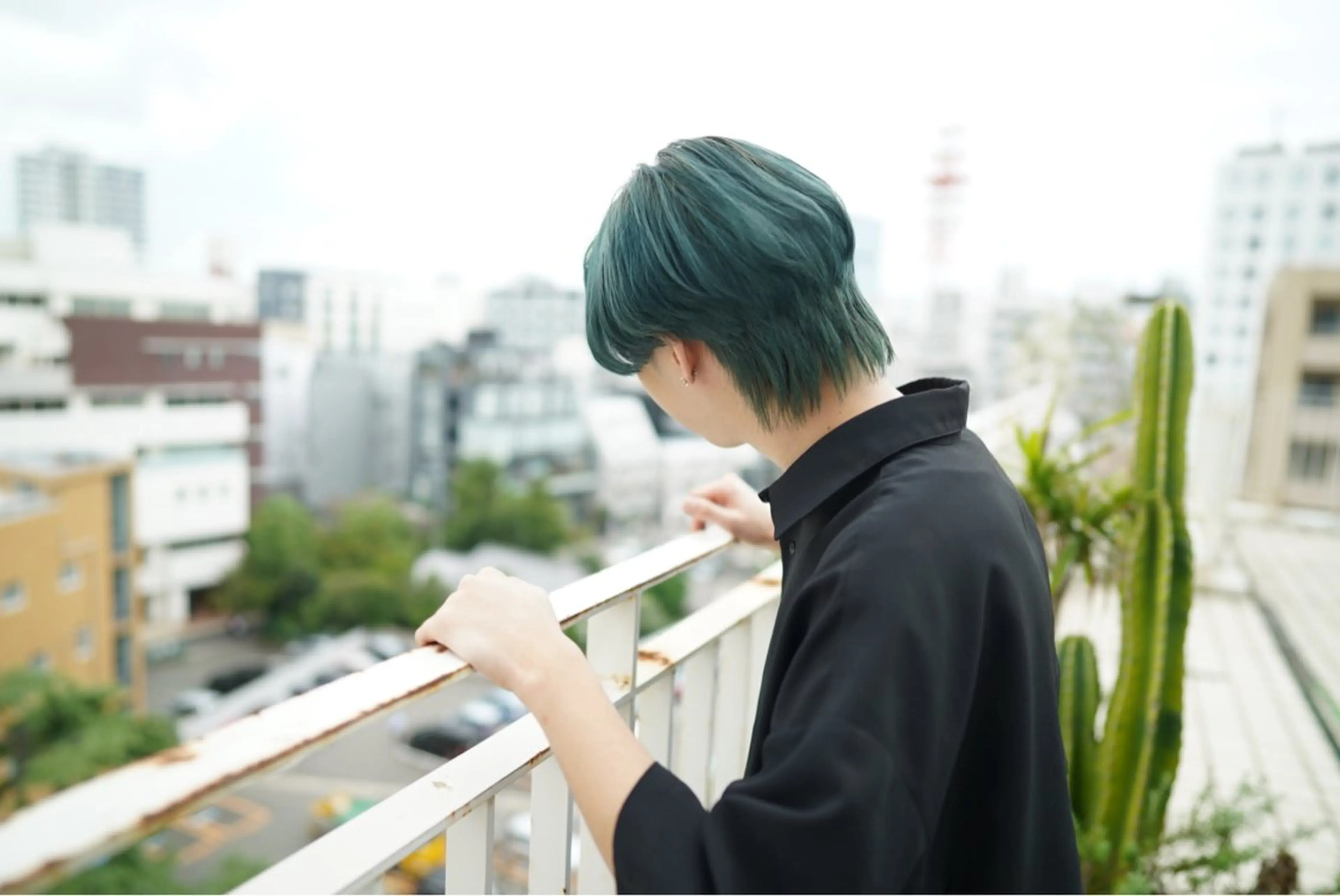 カラー メンズ マッシュウルフ マッシュ メンズウルフカット ウルフカット Lull (シェアサロンReco VIProom)所属・Lull1人美容室 バレイヤージュのヘアスタイル