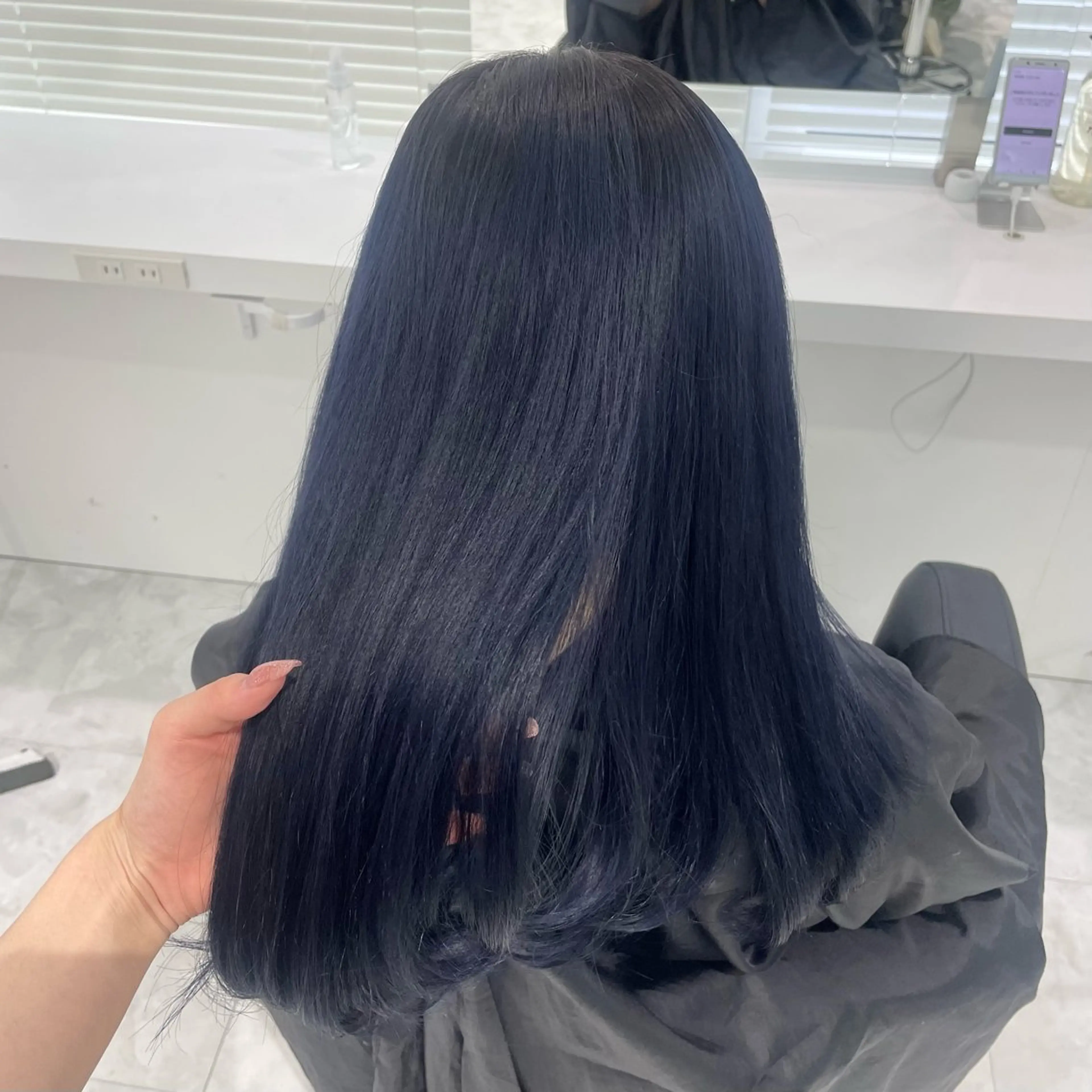 ロング カラー ヘアアレンジ 🎀RIN🎀 就活🩶暗髪カラーのヘアスタイル