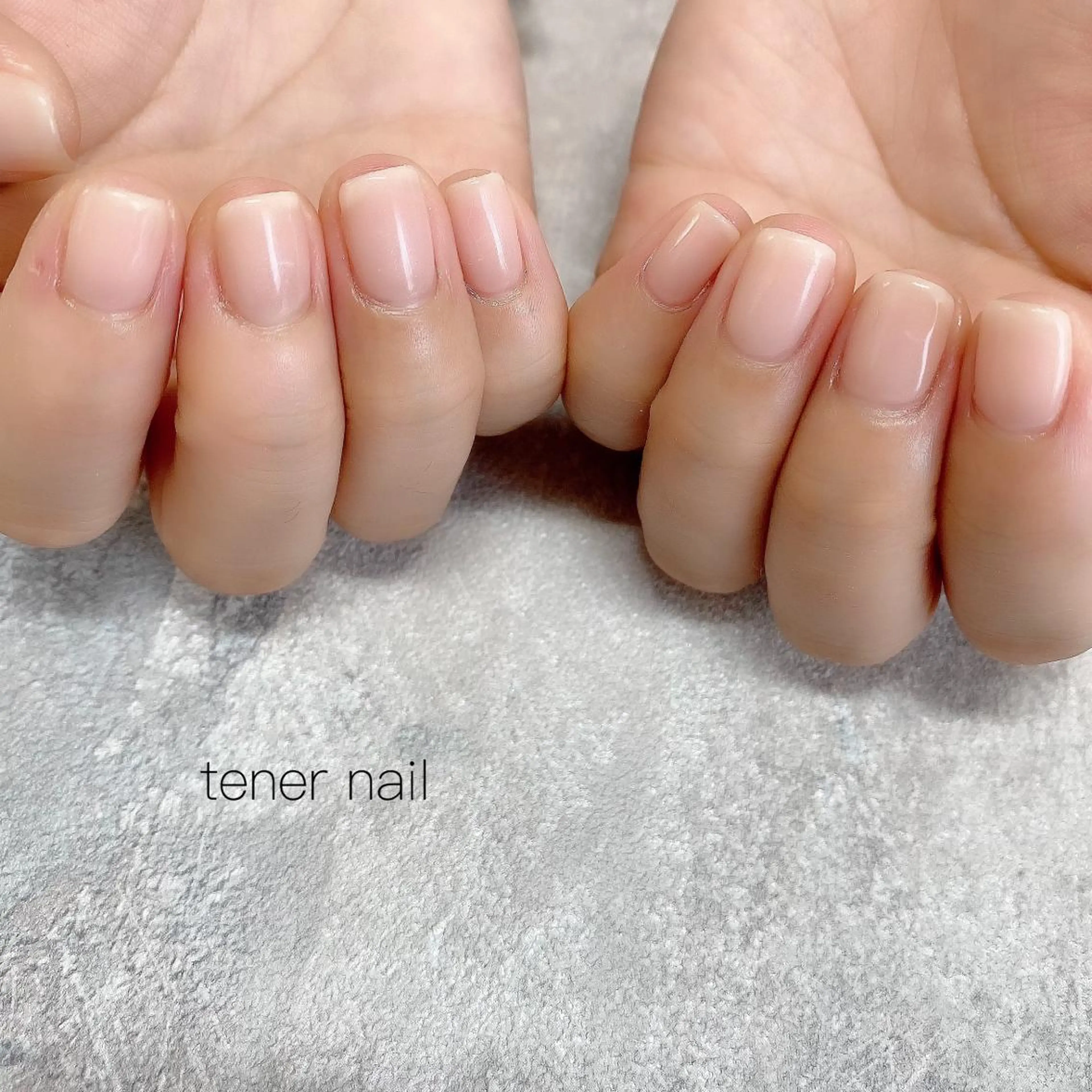 ネイル ピンク ピンクベージュ スクエアネイル テネルネイル tener nailのネイルデザイン