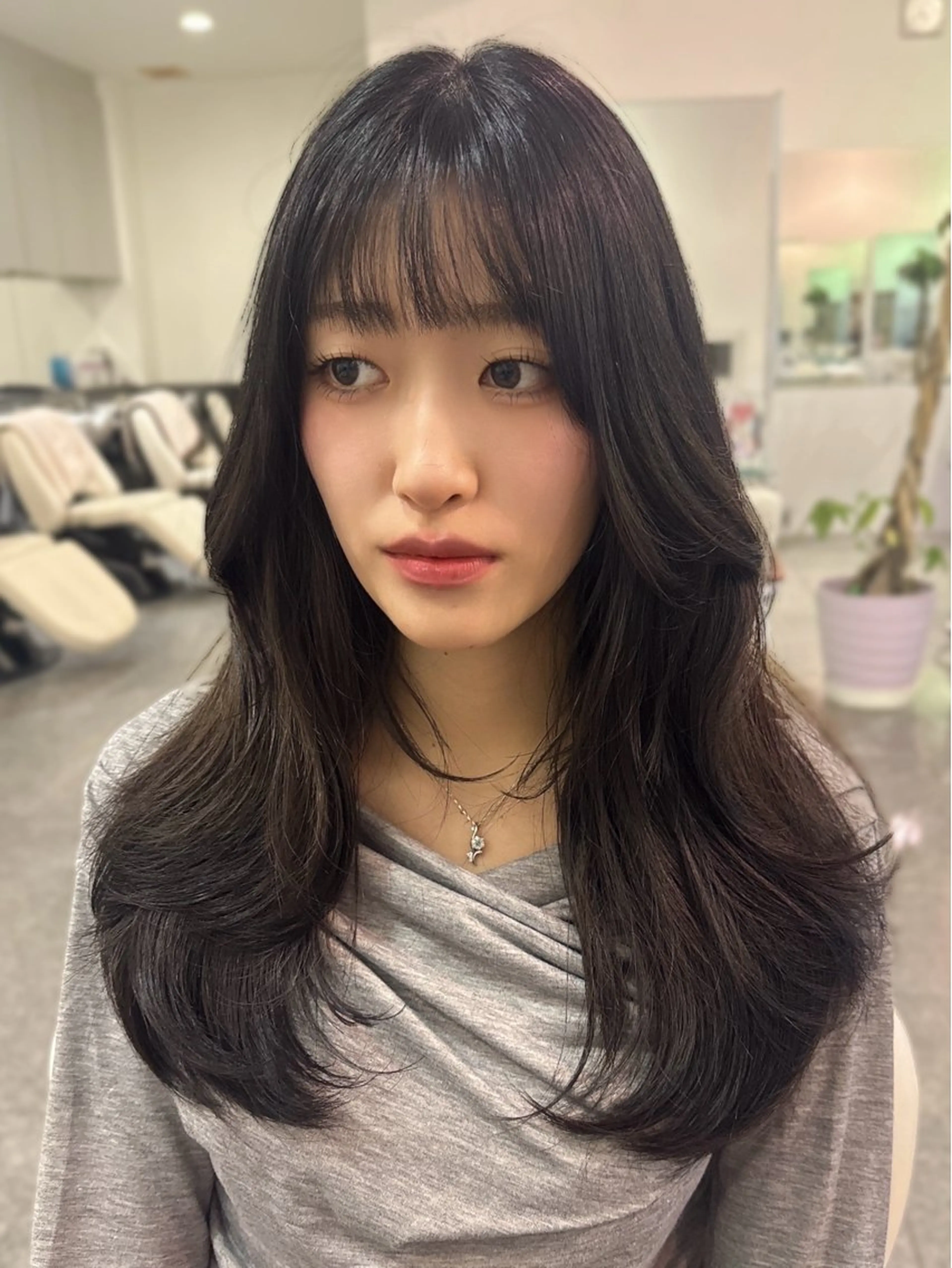 ロング カラー 韓国風ヘア レイヤーカット 🫧ヒシダアキ taboo.i🫧のヘアスタイル