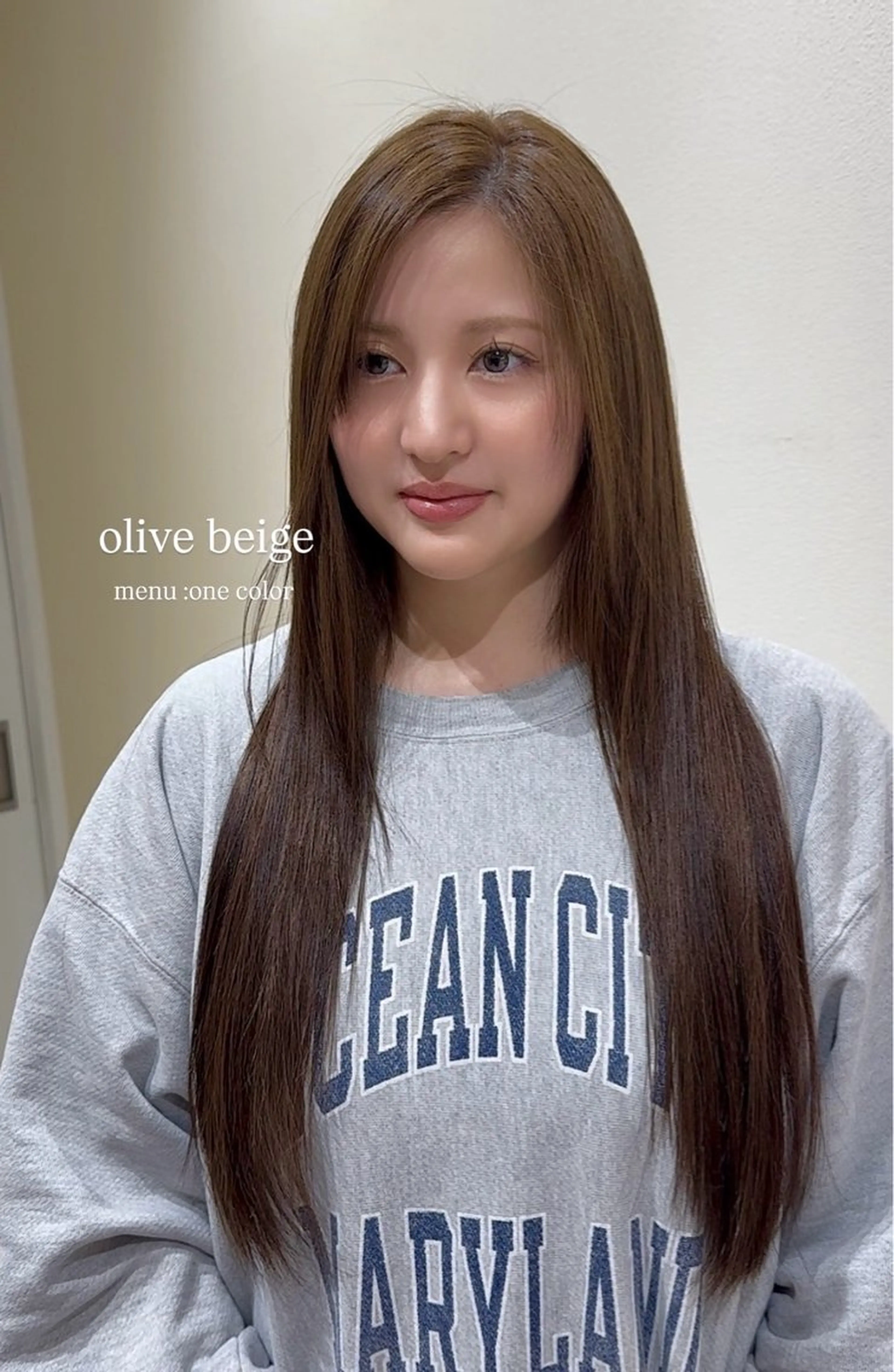 ロング カラー ベージュカラー オリーブベージュ ヘアカラー 髪質改善🫧 カラー特化/Hinaのヘアスタイル
