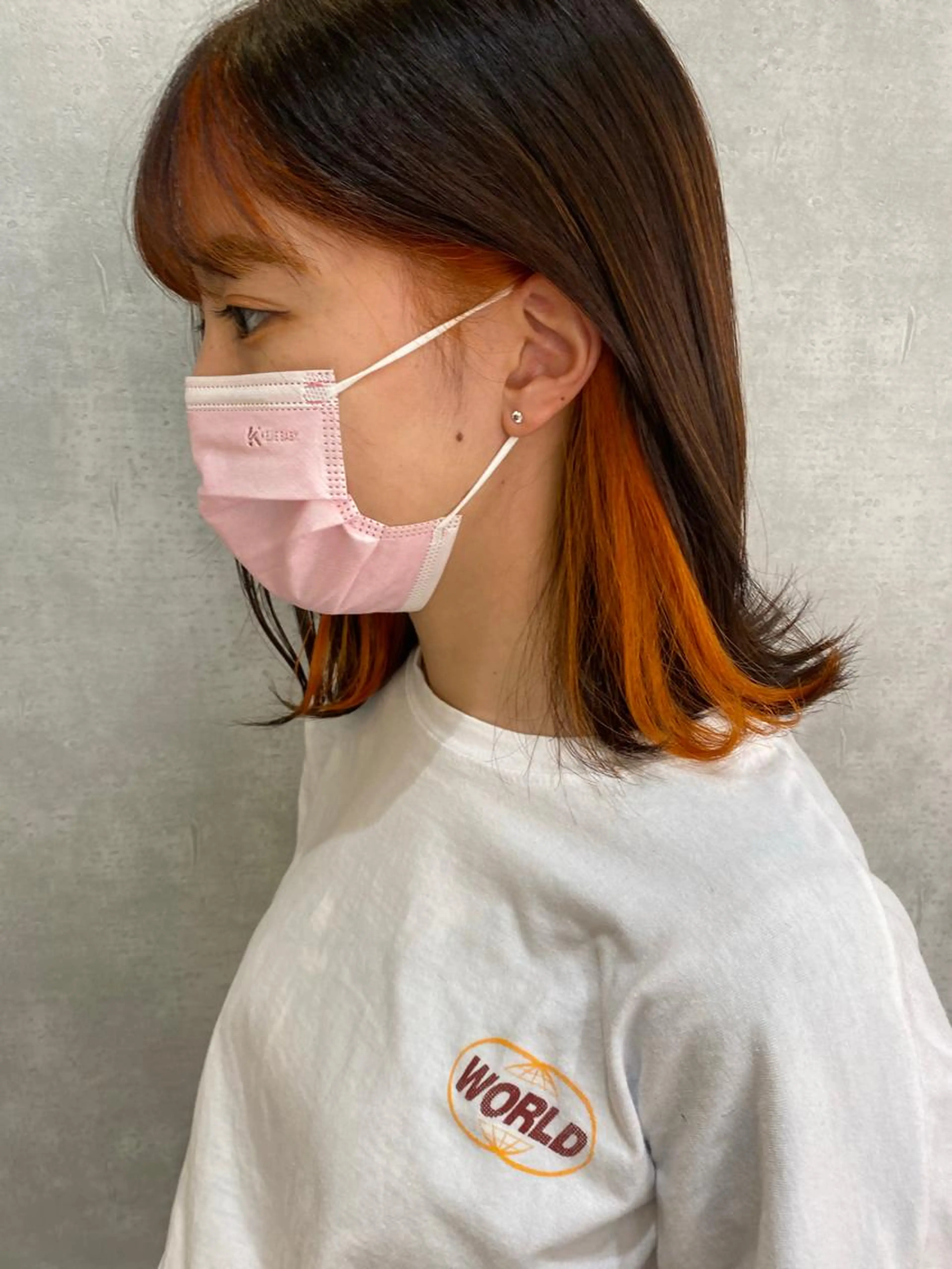 🍊インナーカラー＋全体カラー(カット＋2000)の写真