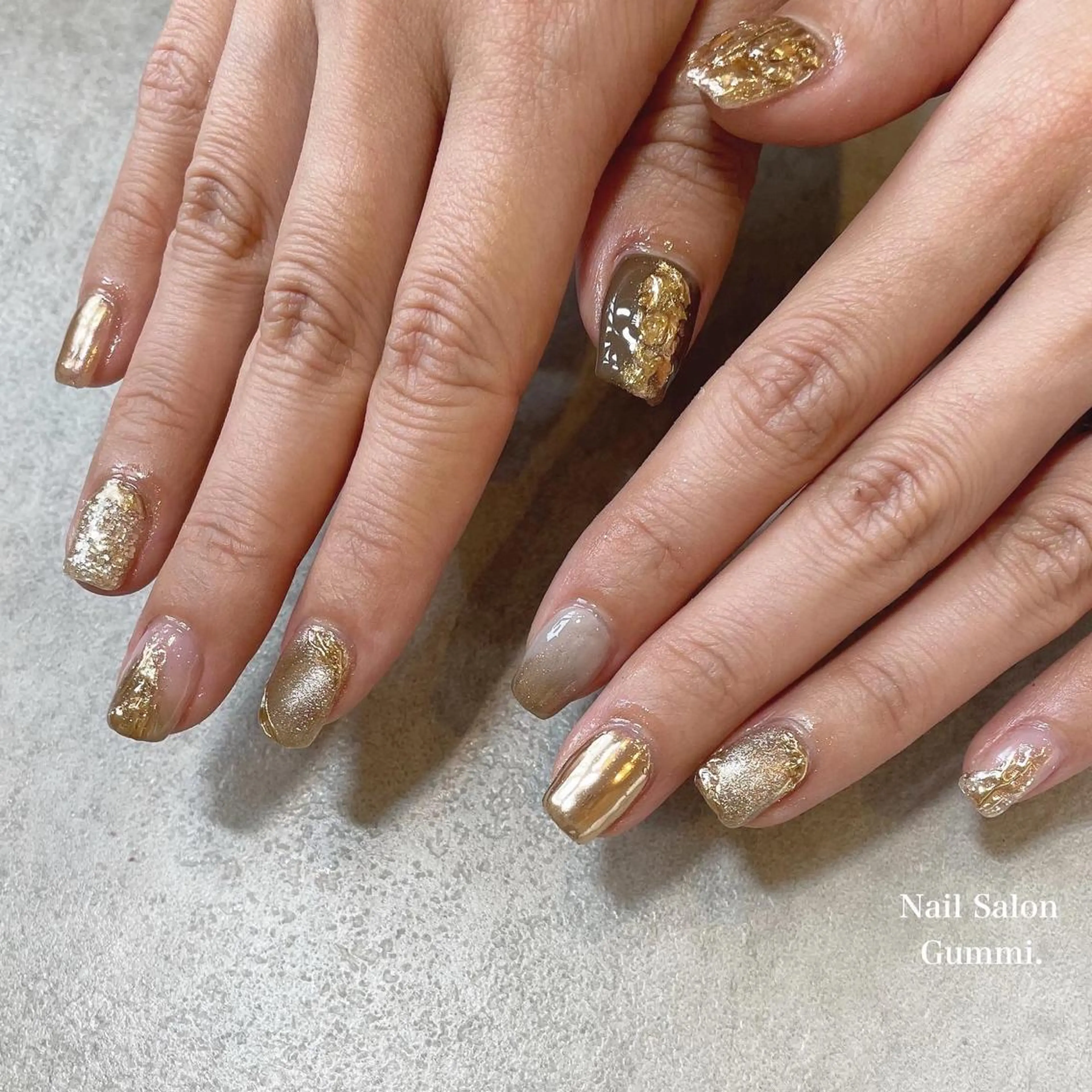 ネイル ブラウン Nail Salon Gummi.のネイルデザイン