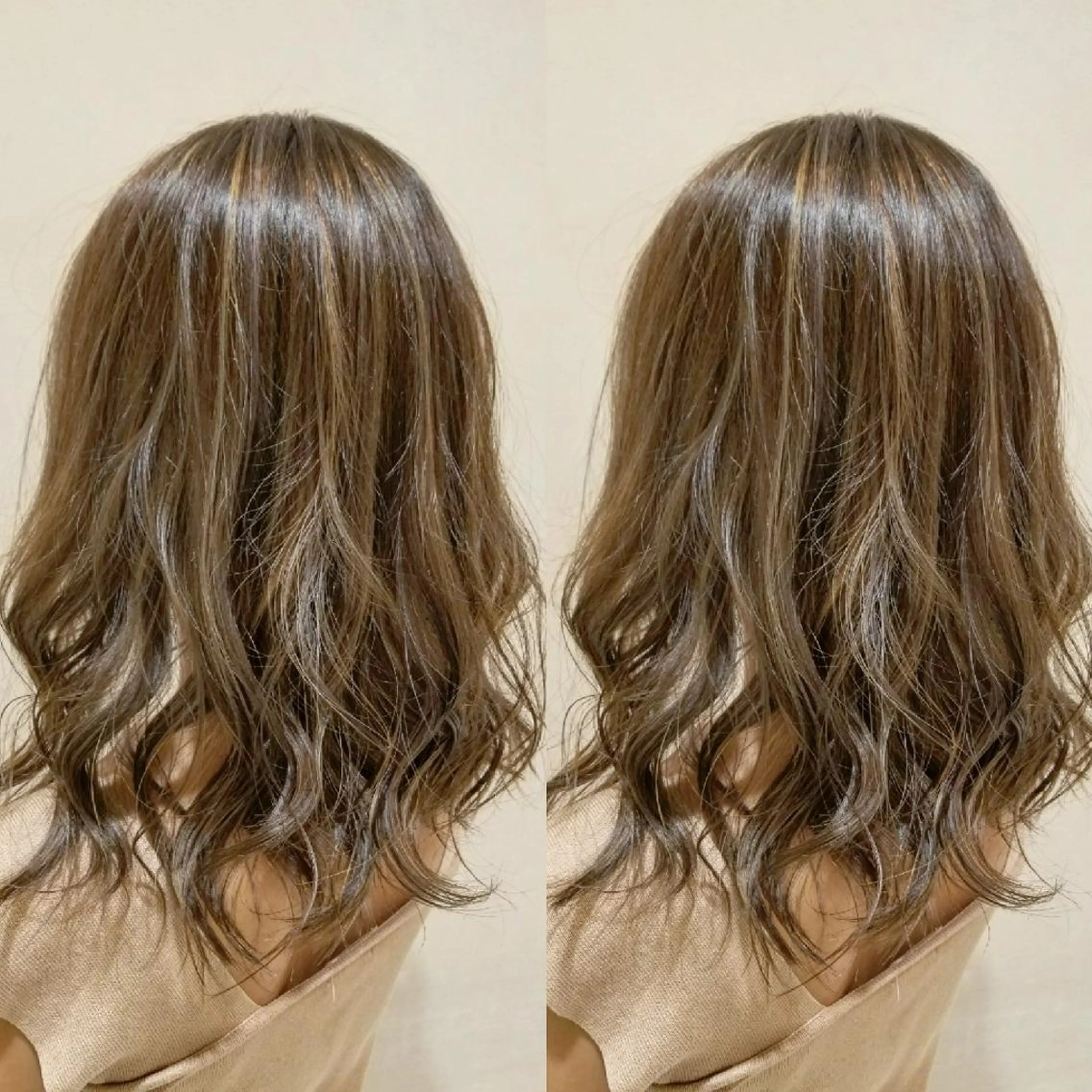 セミロング カラー ハイライトカラー 外国人風カラー ハイライト ブリーチ・ハイトーン 特化🎉内山のヘアスタイル