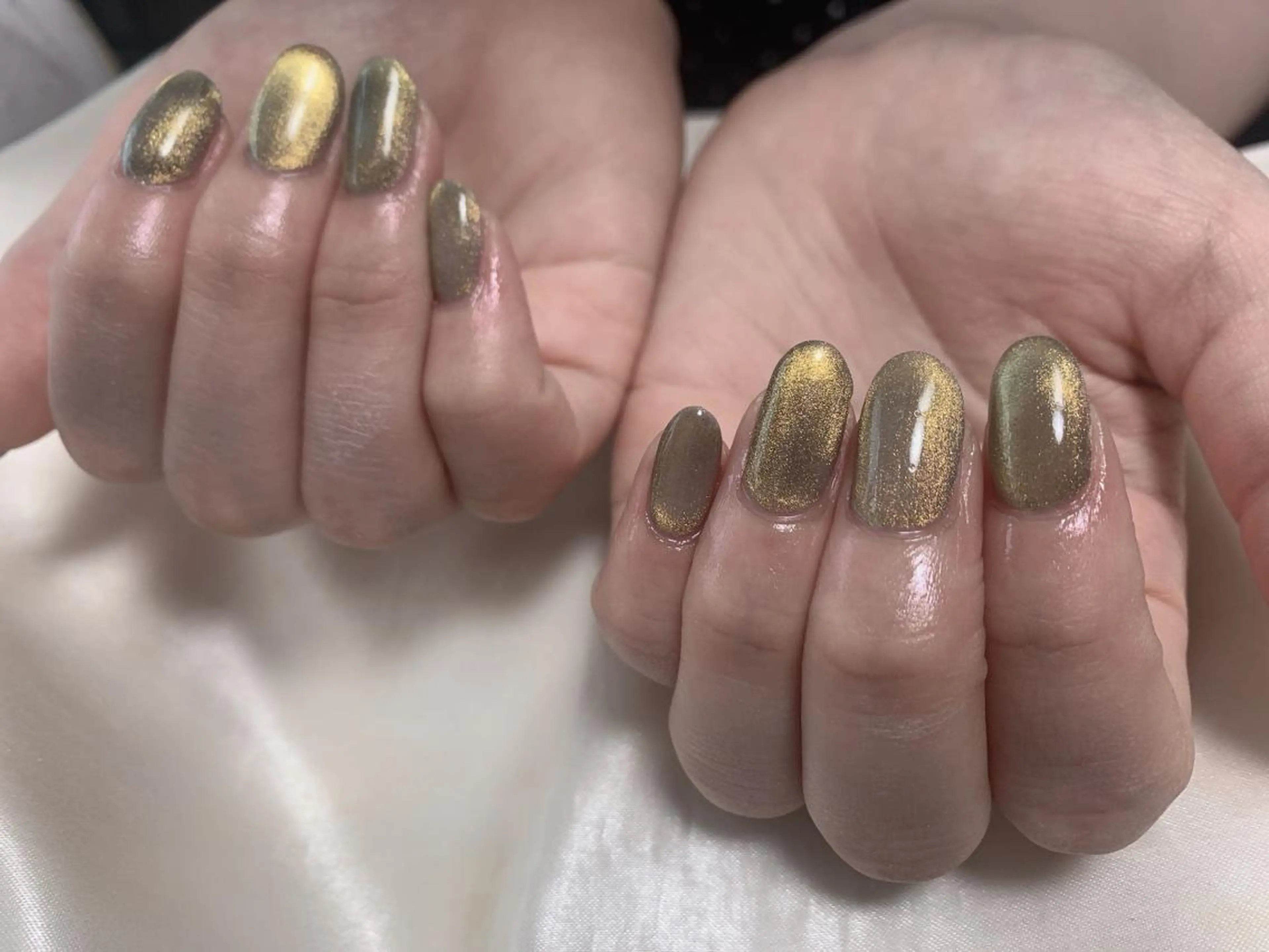 ネイル 氷ネイル・うるうるネイル マグネットネイル kikinail 溝の口のネイルデザイン