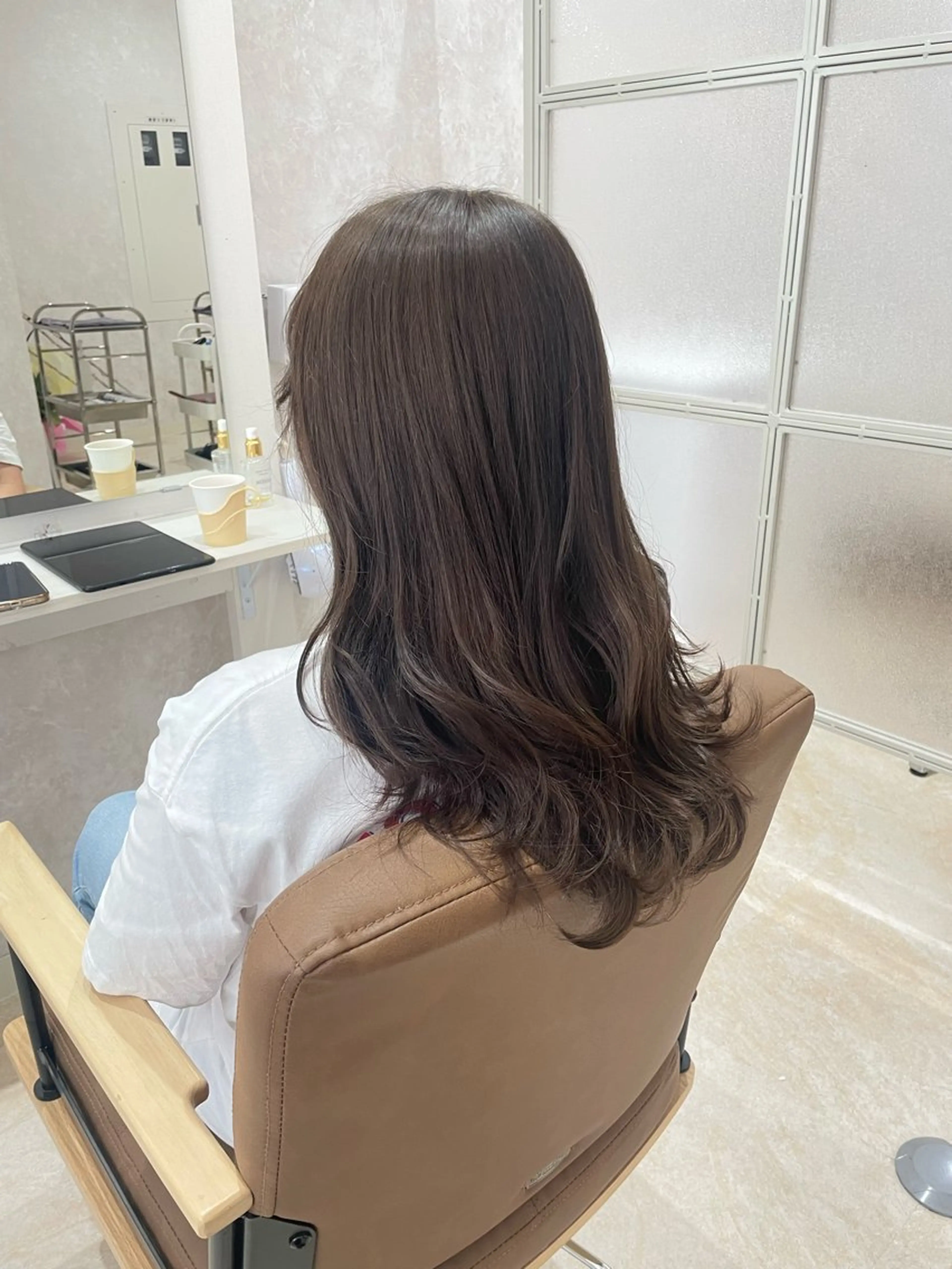 セミロング カラー ヘアカラー トリートメント 〘 ROSSO〙 yunonのヘアスタイル