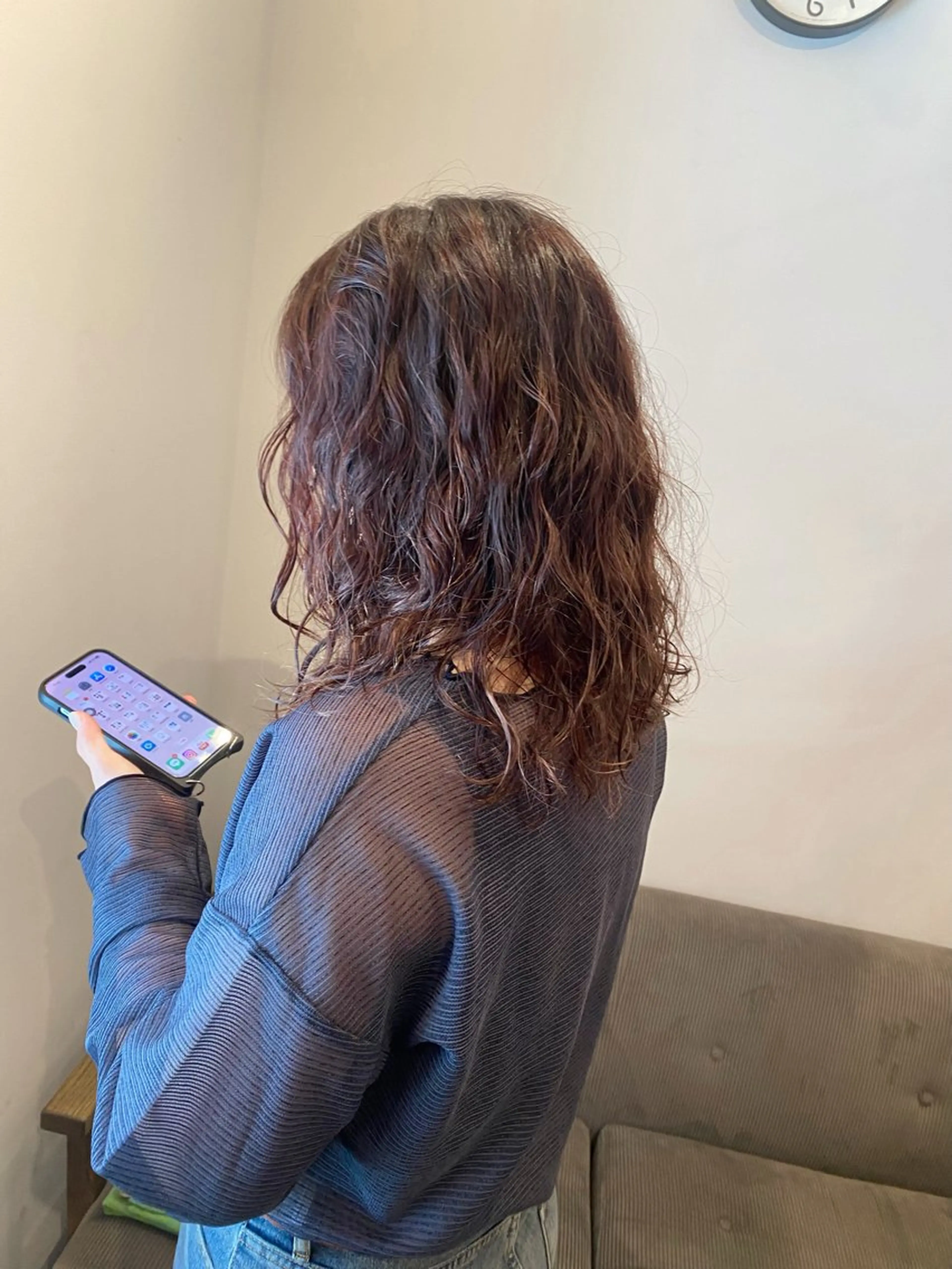 セミロング パーマ カット パーマ トリートメント ENIF ヤマグチアツコのヘアスタイル