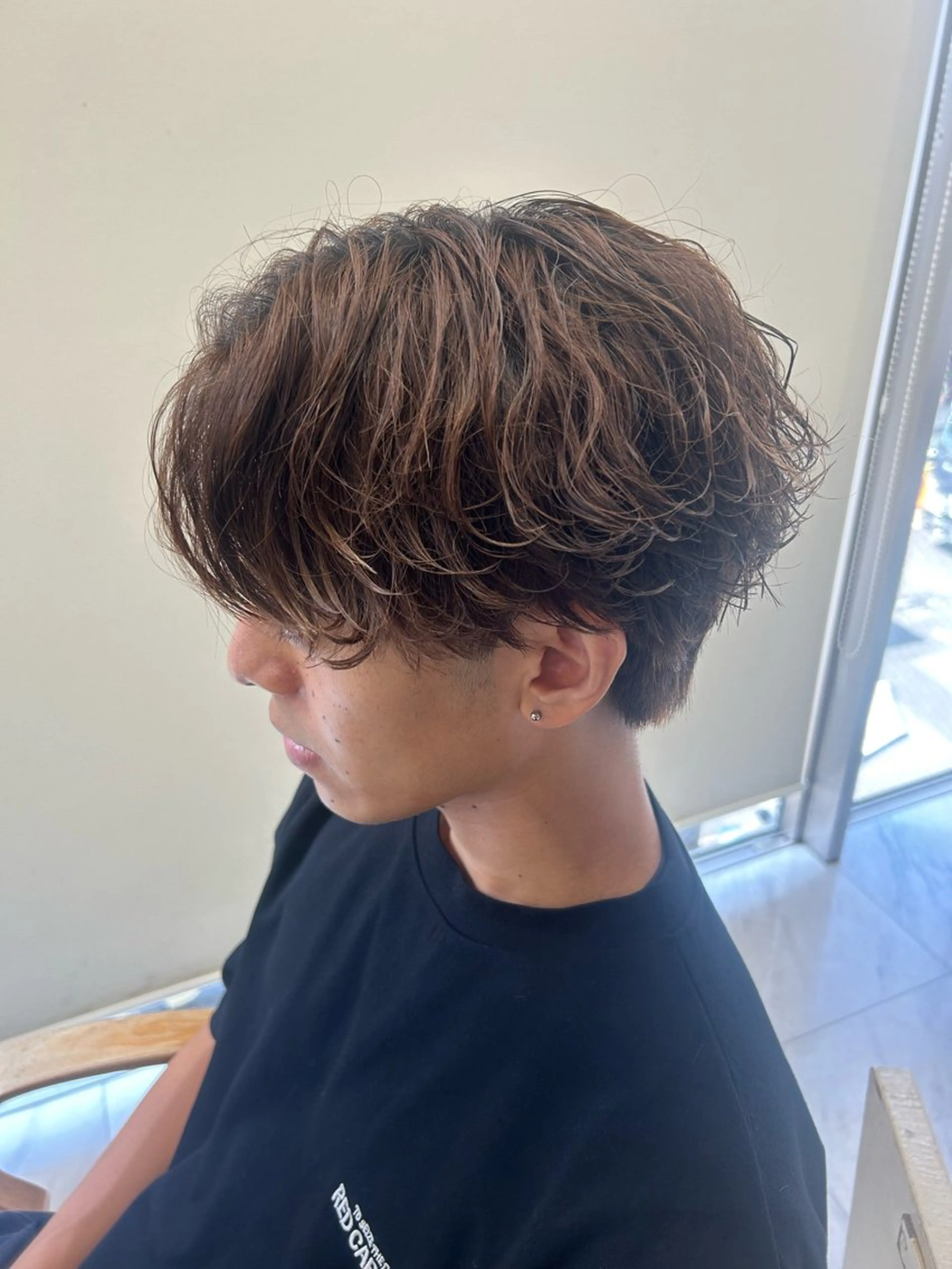 ショート パーマ メンズ フェザーパーマ メンズパーマ カット パーマ トリートメント 🌻メンズカット 落合諒🌻のヘアスタイル