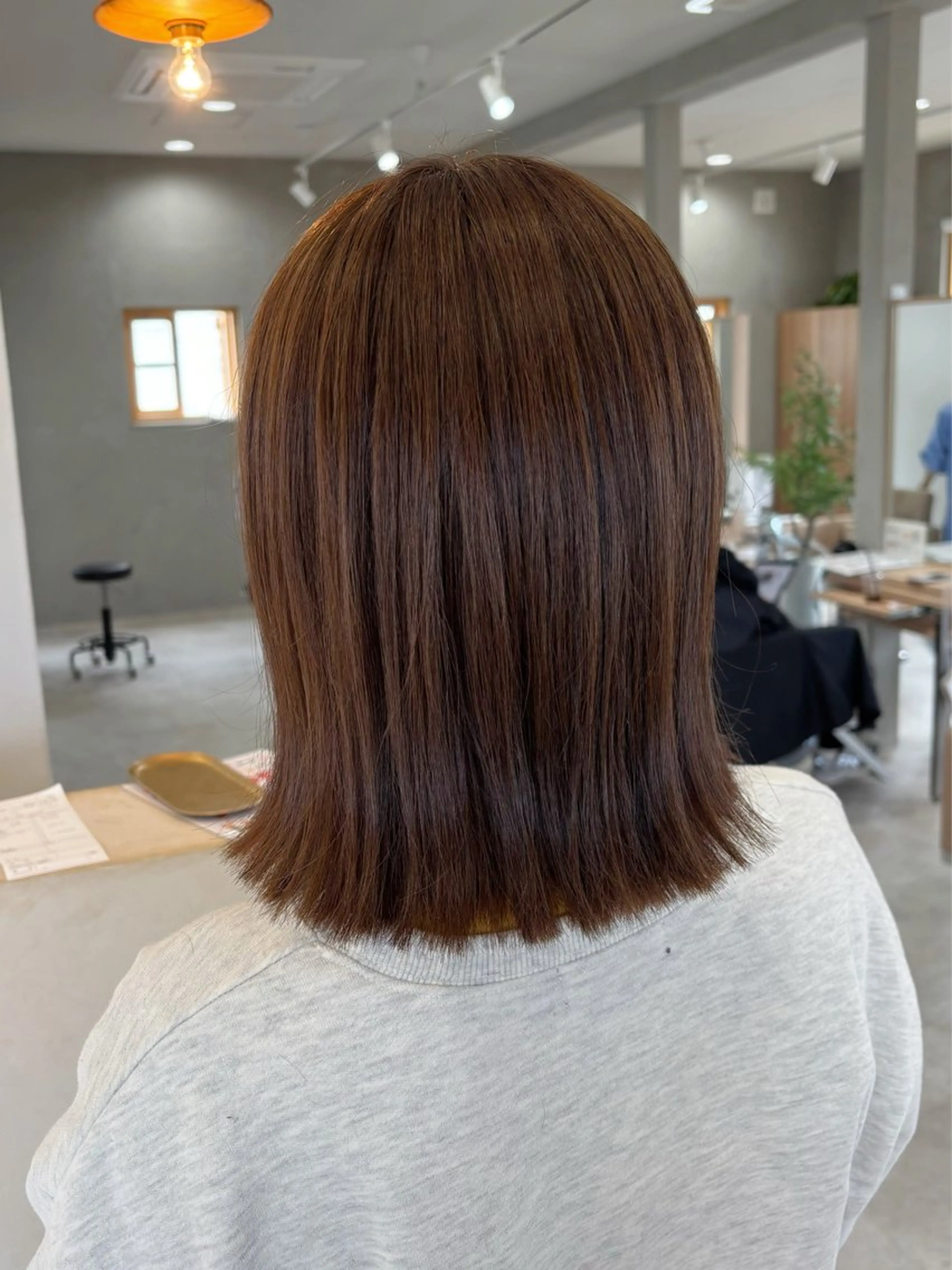 ミディアム カラー ベージュカラー カット ヘアカラー トリートメント 真弓 理沙/艶カラーのヘアスタイル