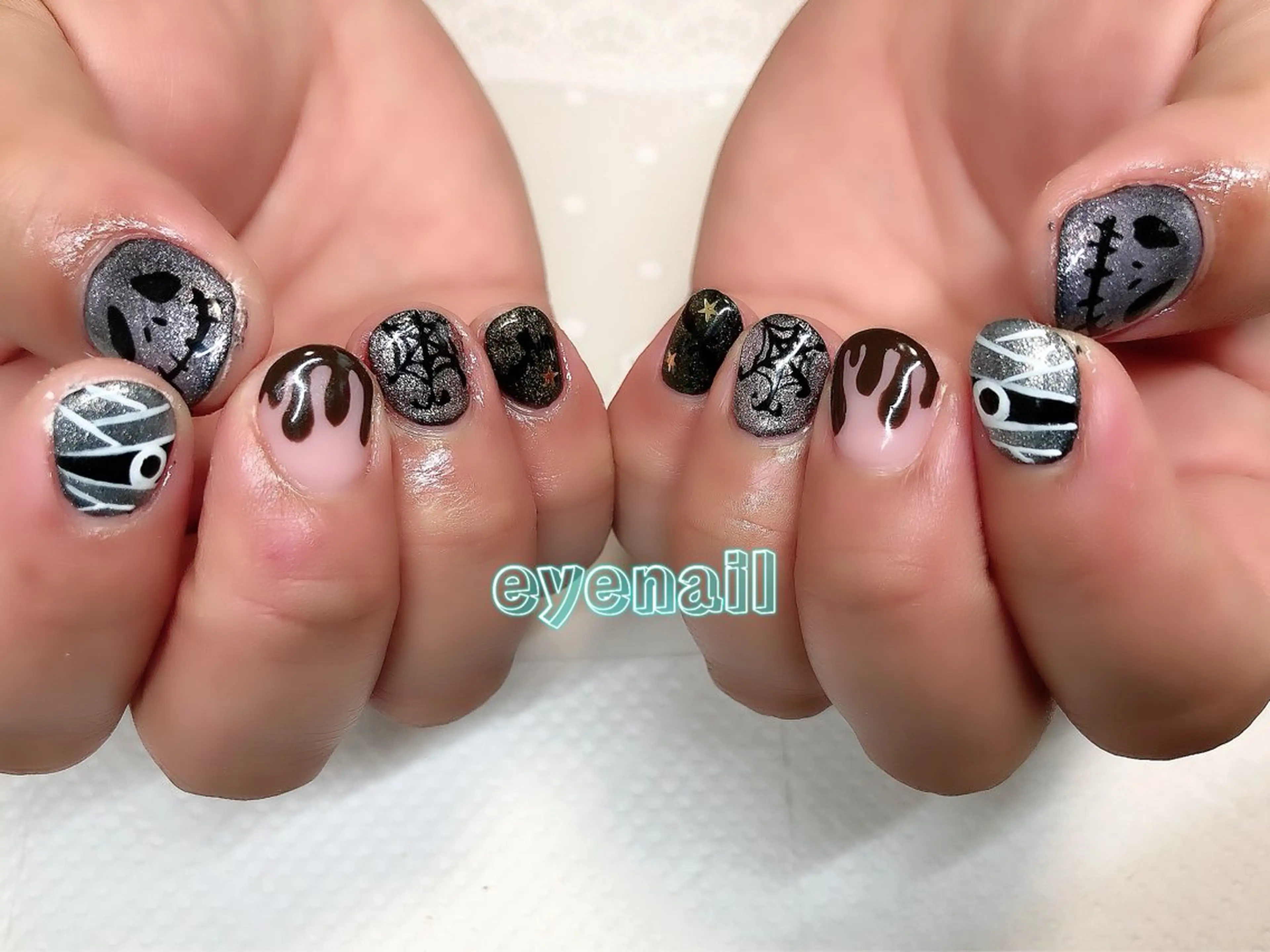 ネイル ジェルネイル ハロウィン Eye nailのネイルデザイン