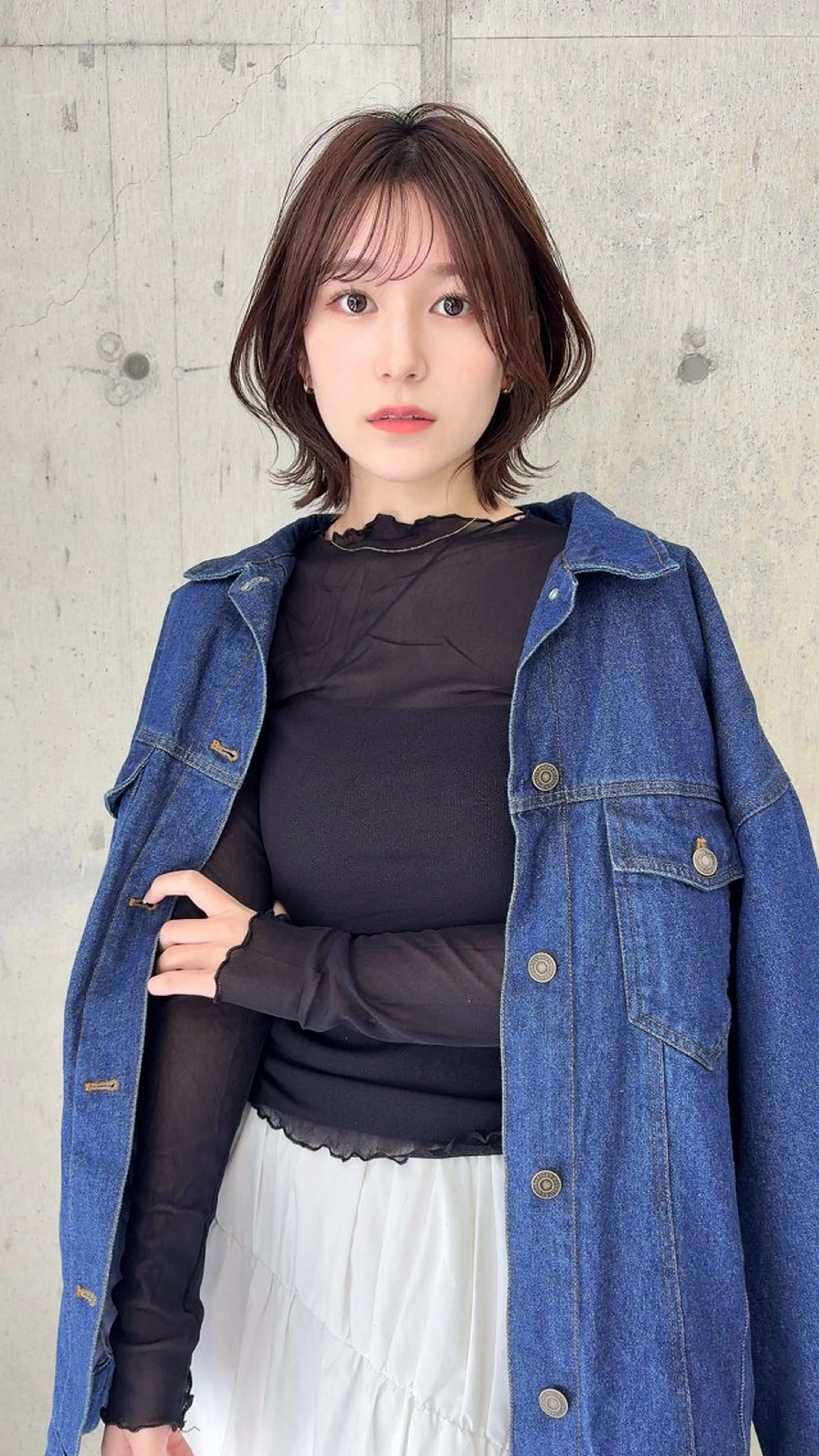 ミディアム カット 縮毛矯正 トリートメント 廣瀬双葉 トップスタイリストのヘアスタイル