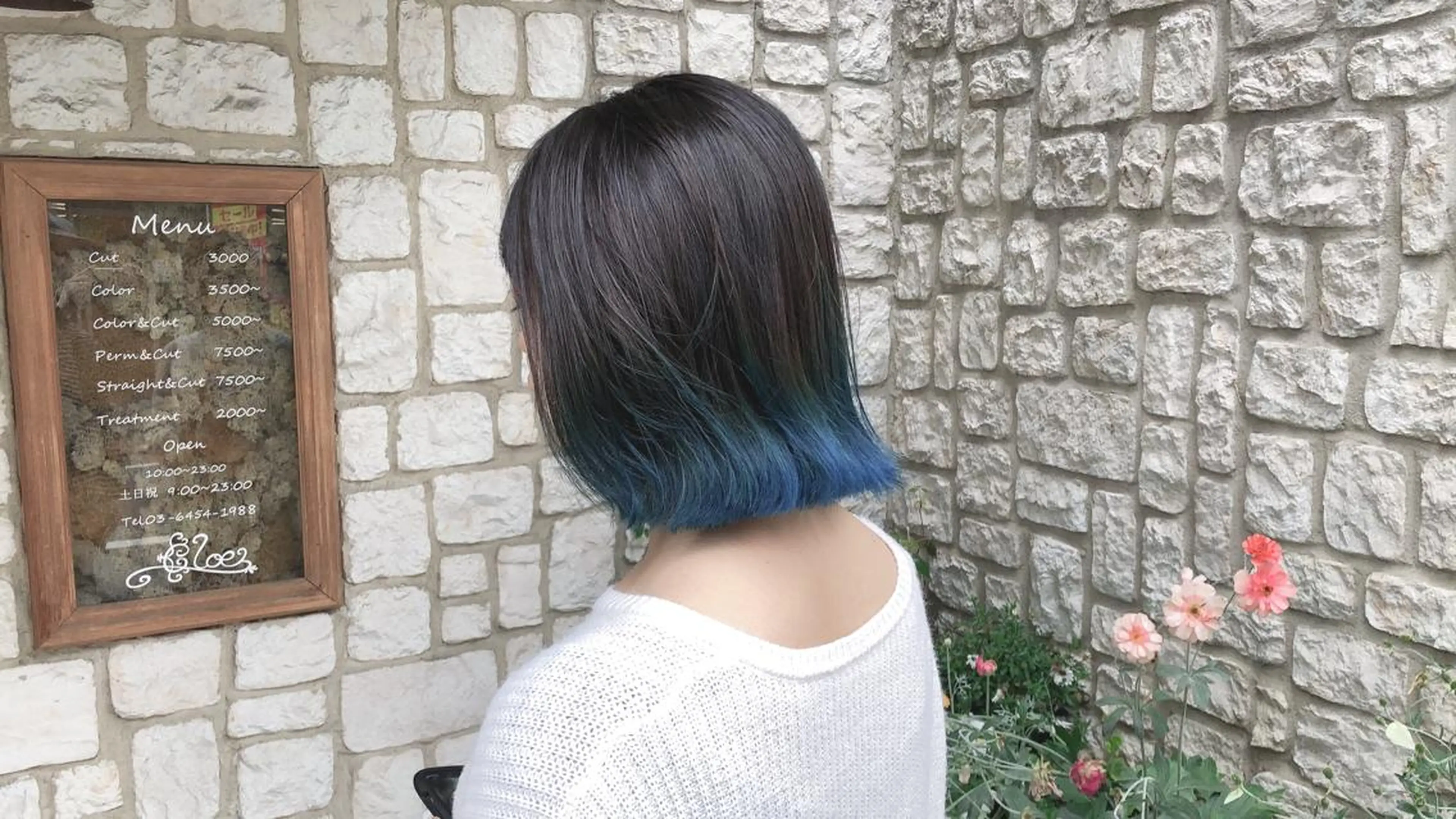 ショート カラー パーマ ヘアアレンジ メンズ キッズ ネイル マツエク・マツパ ブルーカラー ブルー カット 縮毛矯正 トリートメント 髪質改善/透明感 OAK兵庫のヘアスタイル