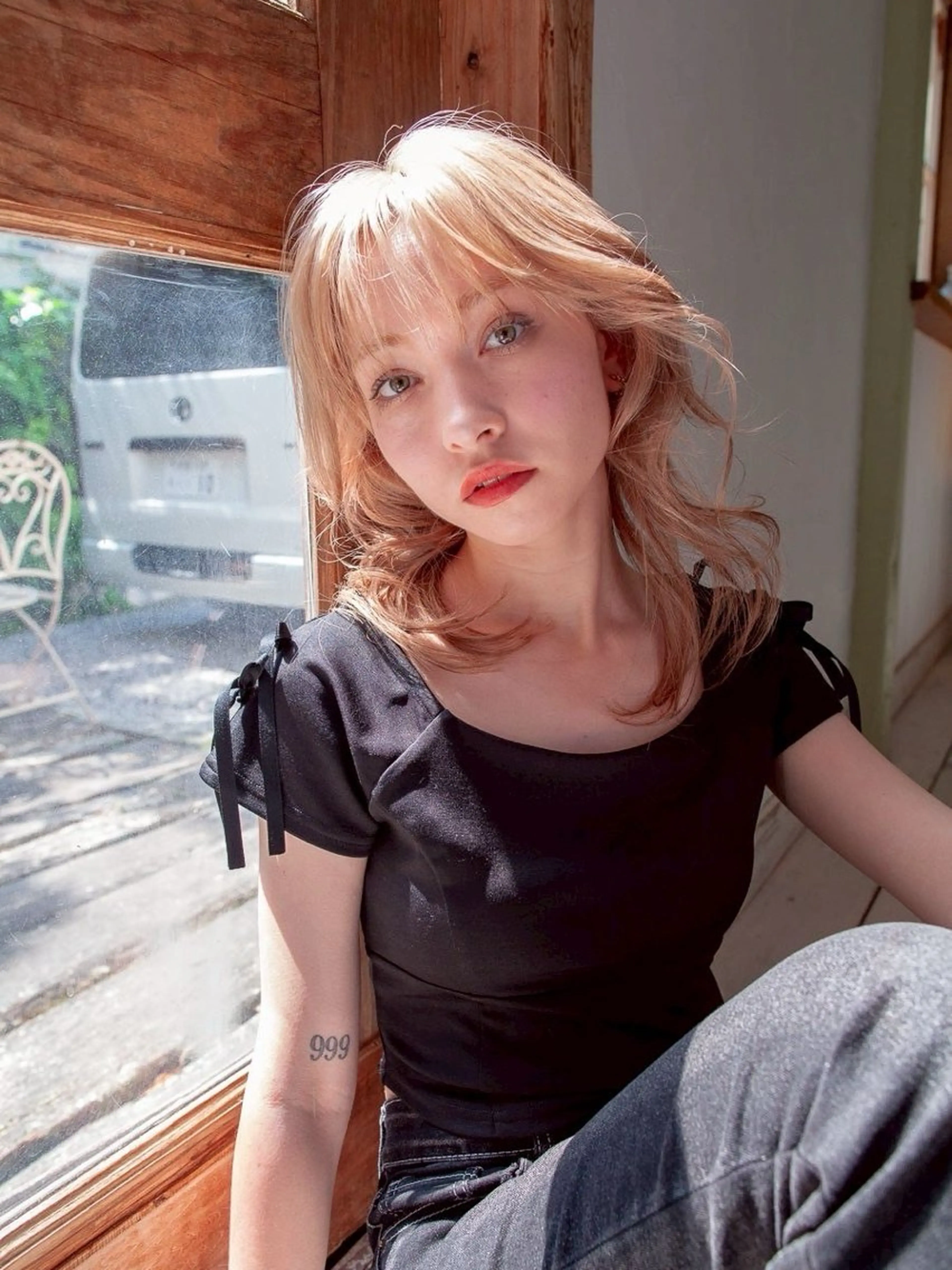 ミディアム カラー 坂口 みりのヘアスタイル