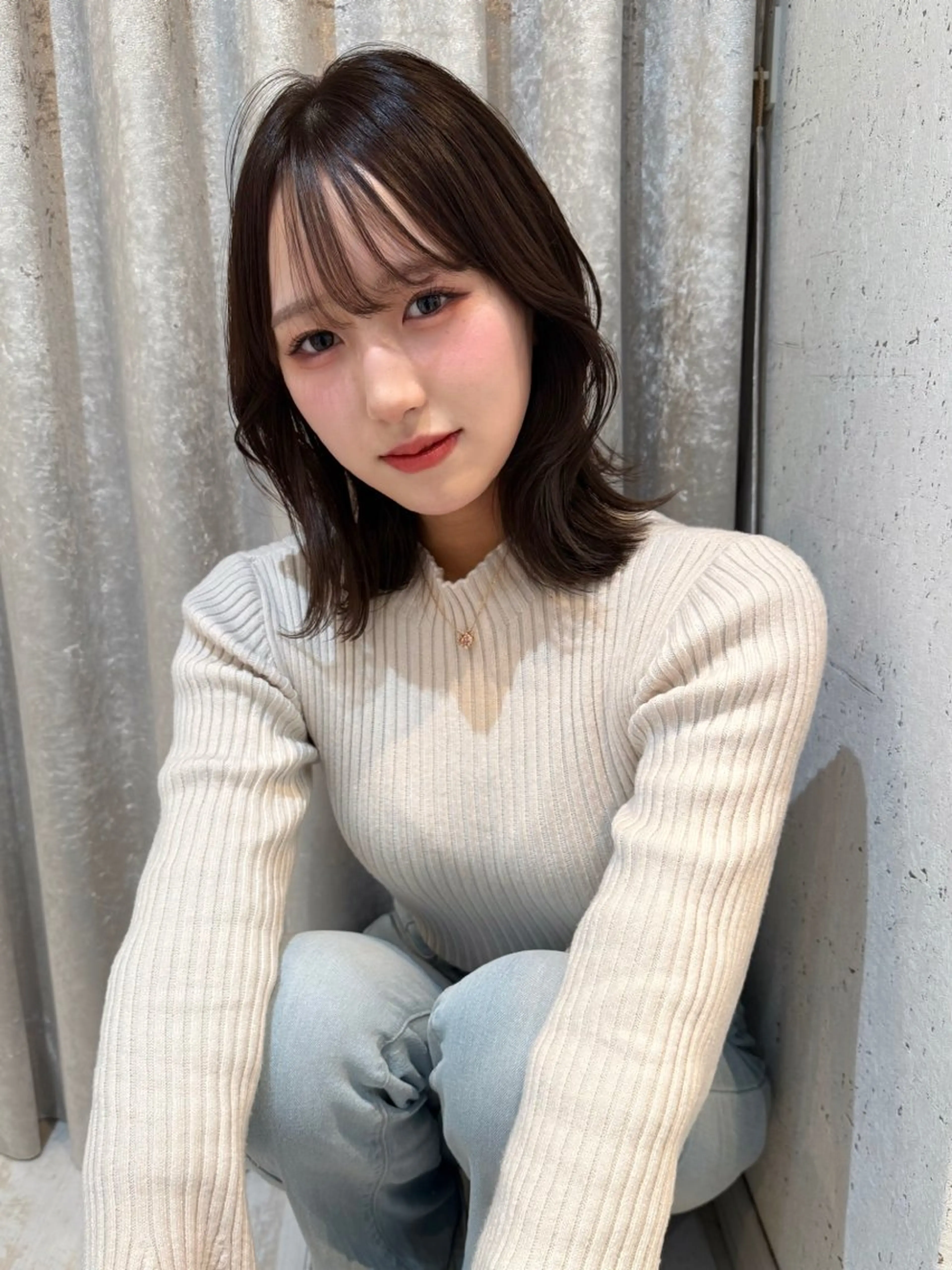 ミディアム カラー パーマ カット ヘアカラー 縮毛矯正 トリートメント mai / linoah˚✧のヘアスタイル