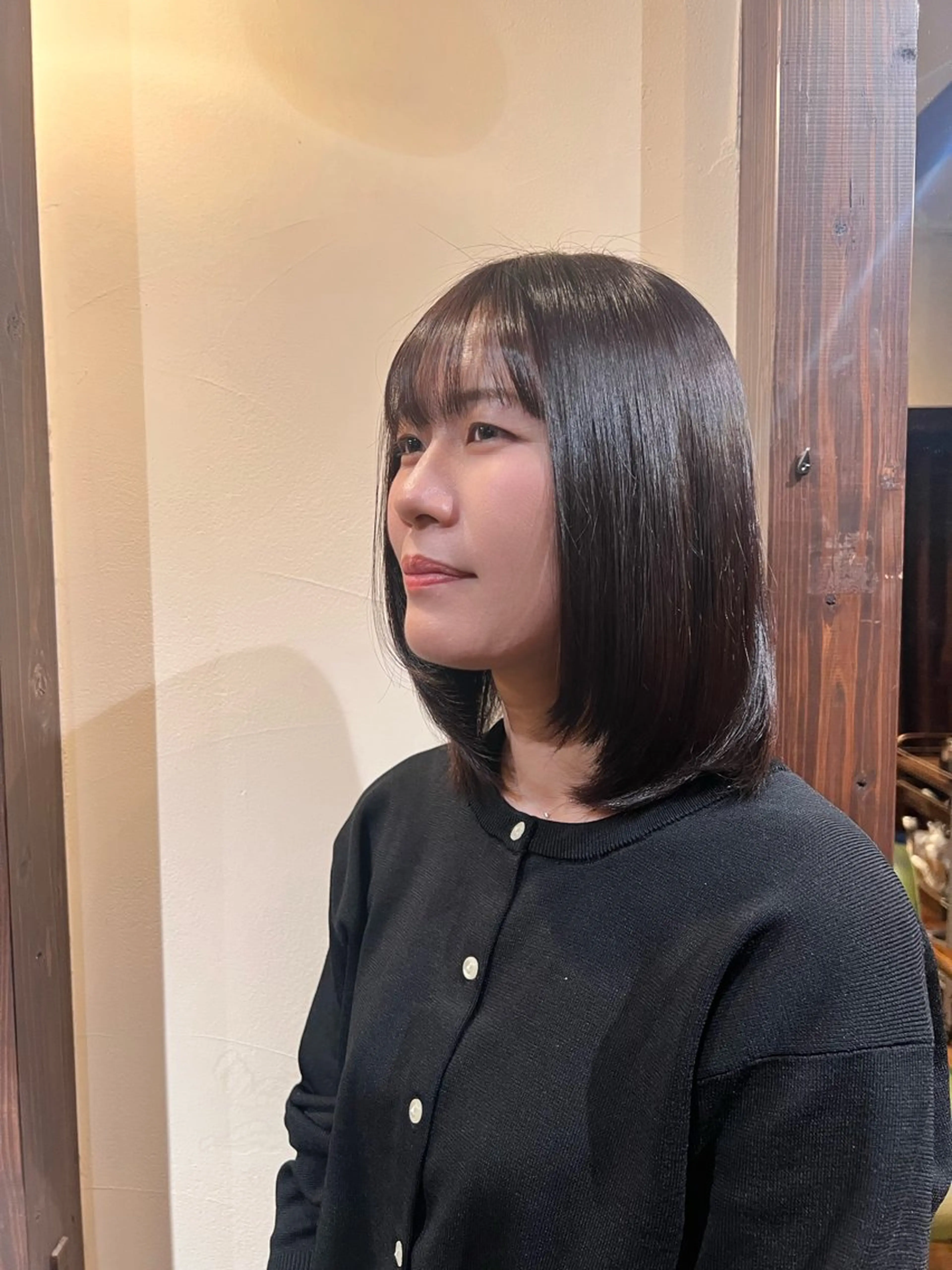 ミディアム 髪質改善 縮毛矯正 まゆ/髪質改善 ストレート/スパ🫧のヘアスタイル