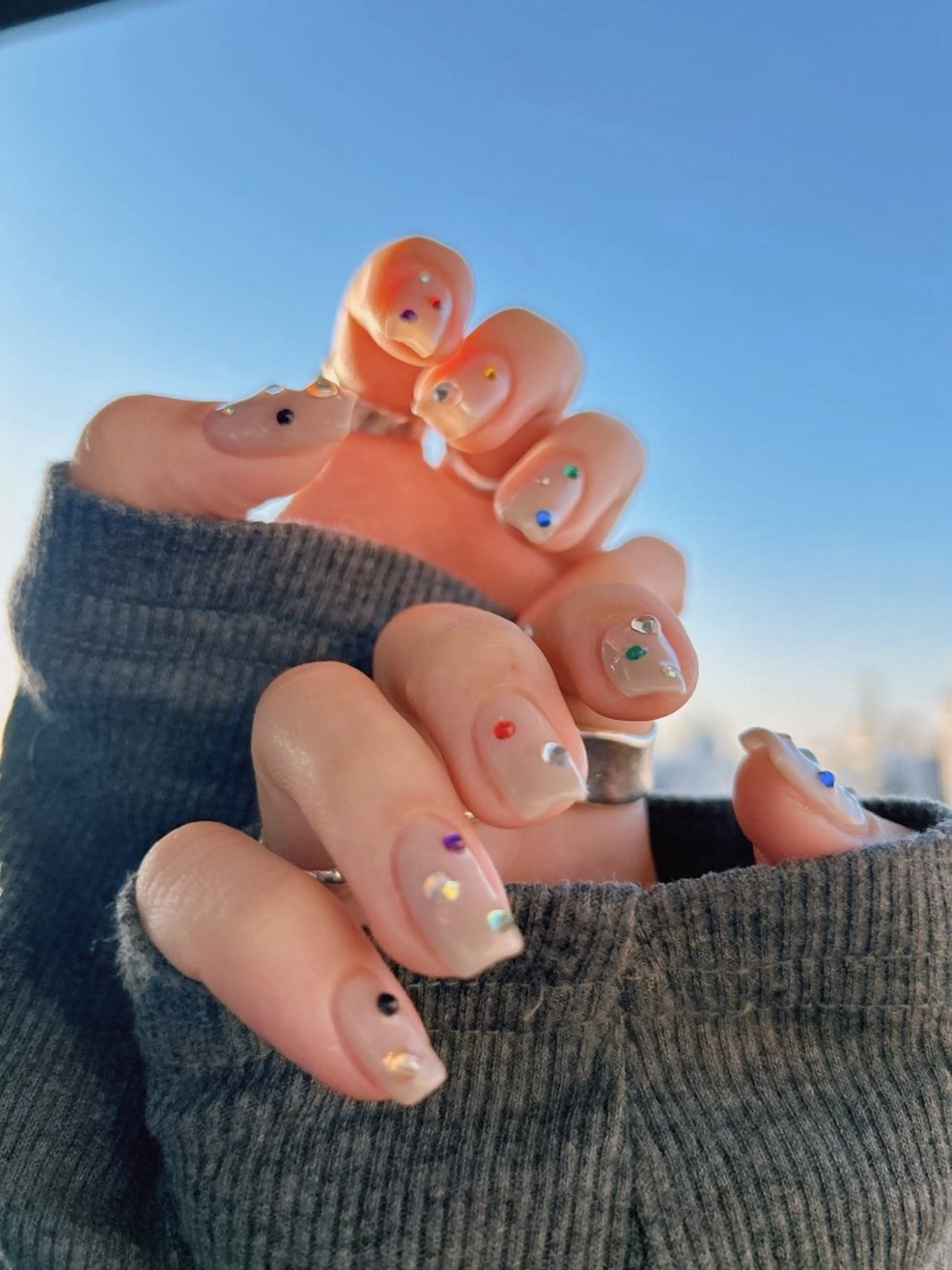 ネイル キラキラネイル シンプルネイル junna 金山.東別院.上前津のネイルデザイン