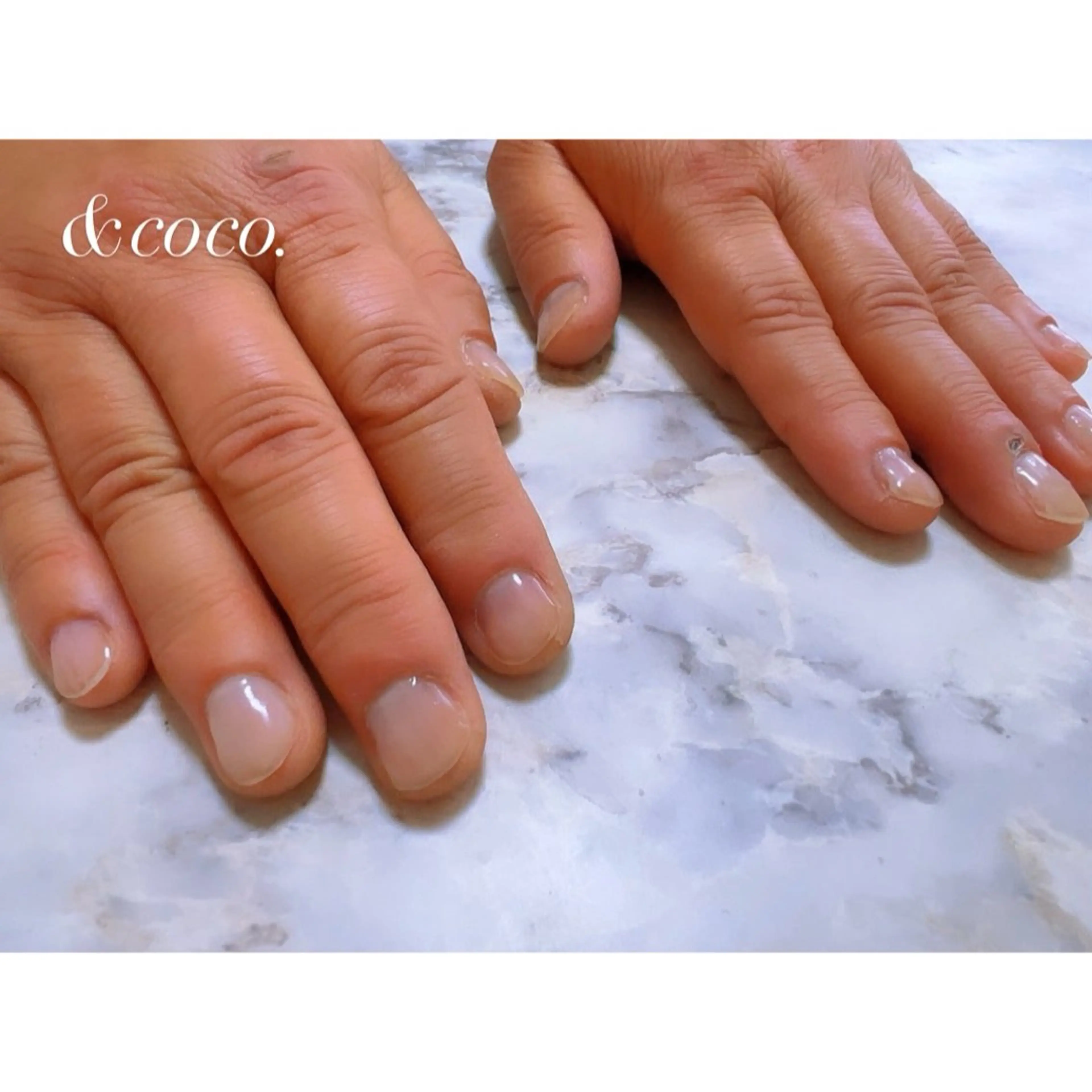 ネイル クリアネイル ジェルネイル メンズネイル ハンドネイル ハンドケア ＆ coco.のネイルデザイン