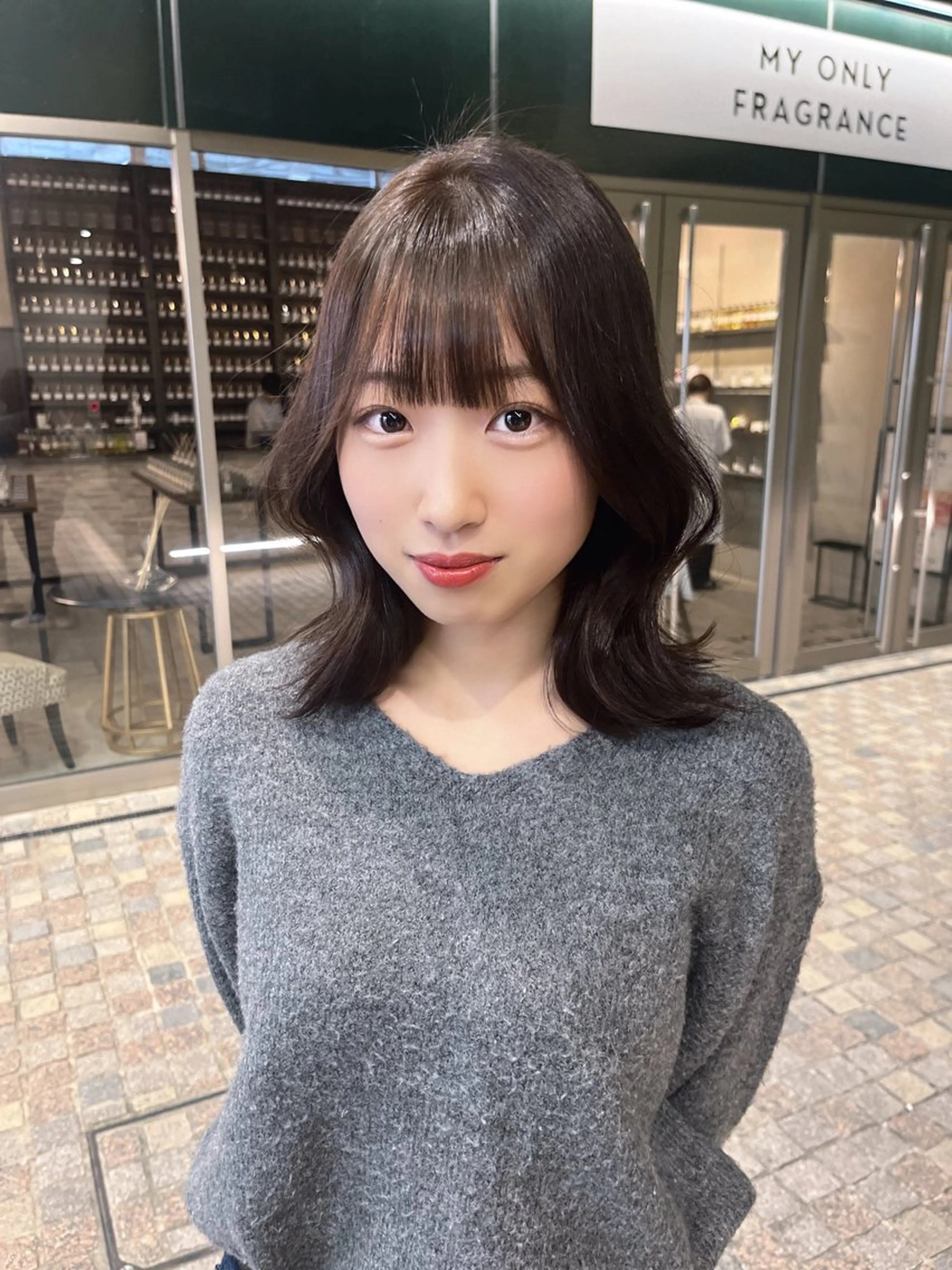 ミディアム カラー のあ/カットモデル/ 縮毛矯正モデルのヘアスタイル