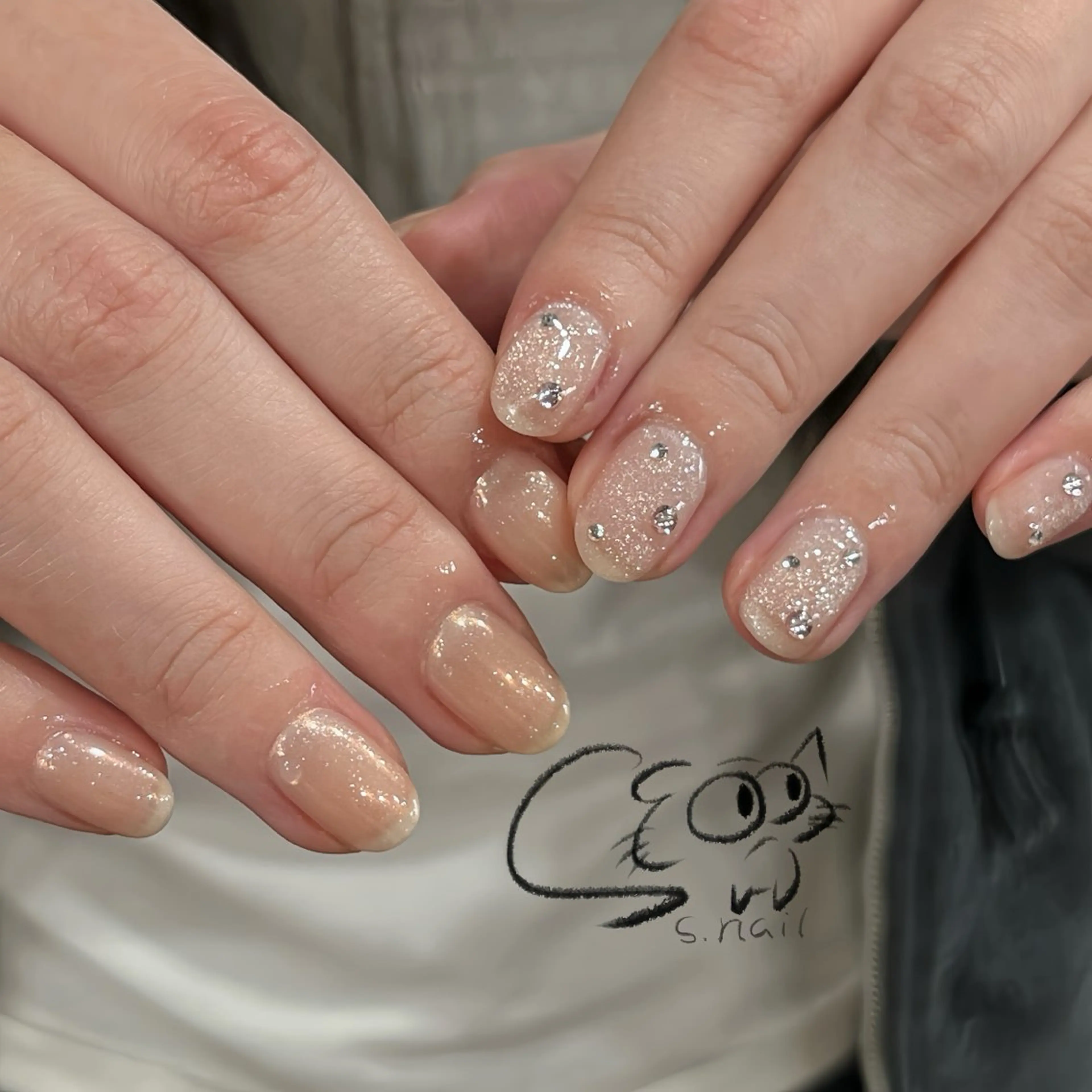 ネイル アートネイル チークネイル フレンチネイル グラデーション マグネットネイル S.nail _のネイルデザイン