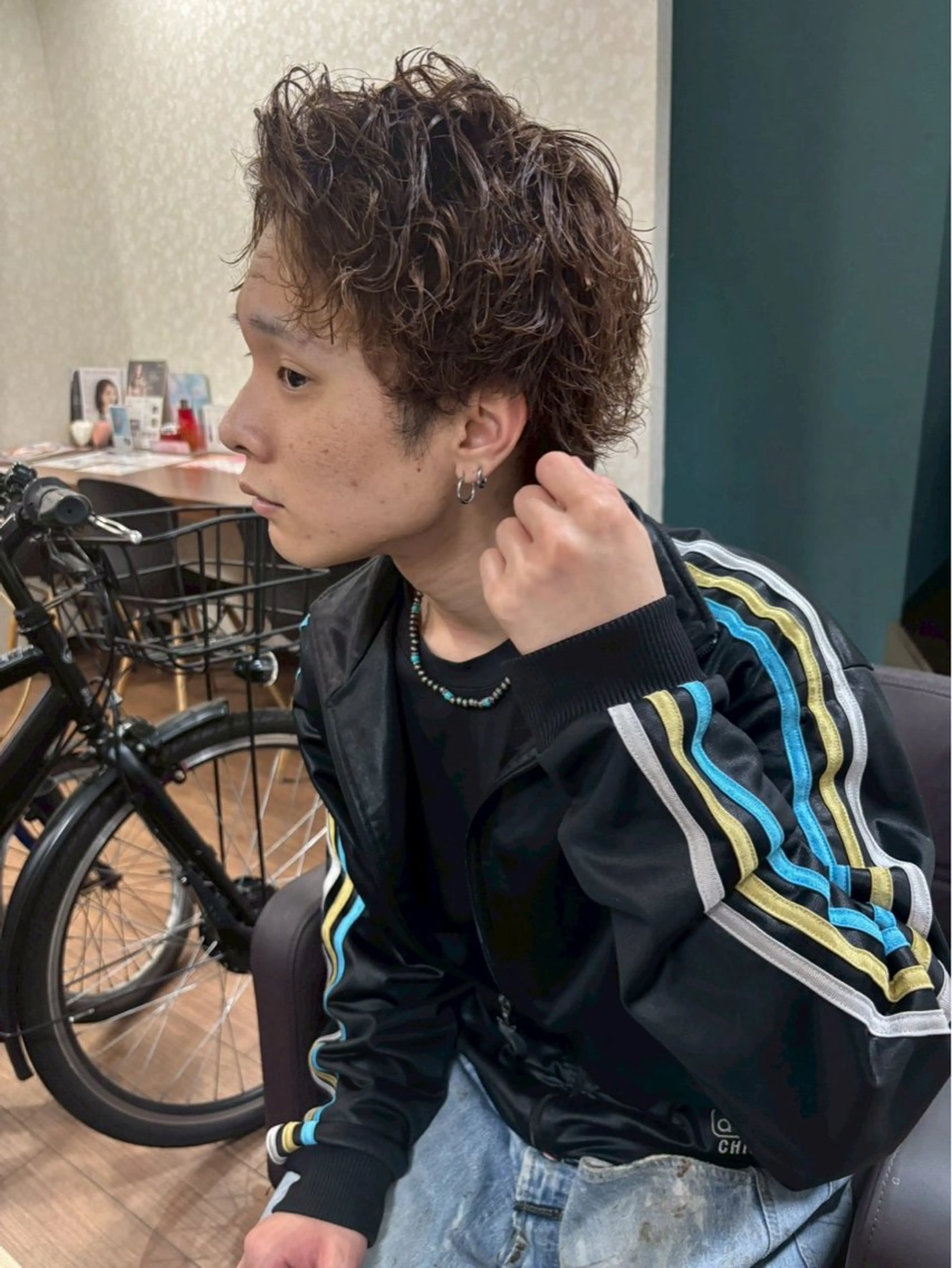 ショート カラー パーマ メンズ 椎名 翔琉のヘアスタイル