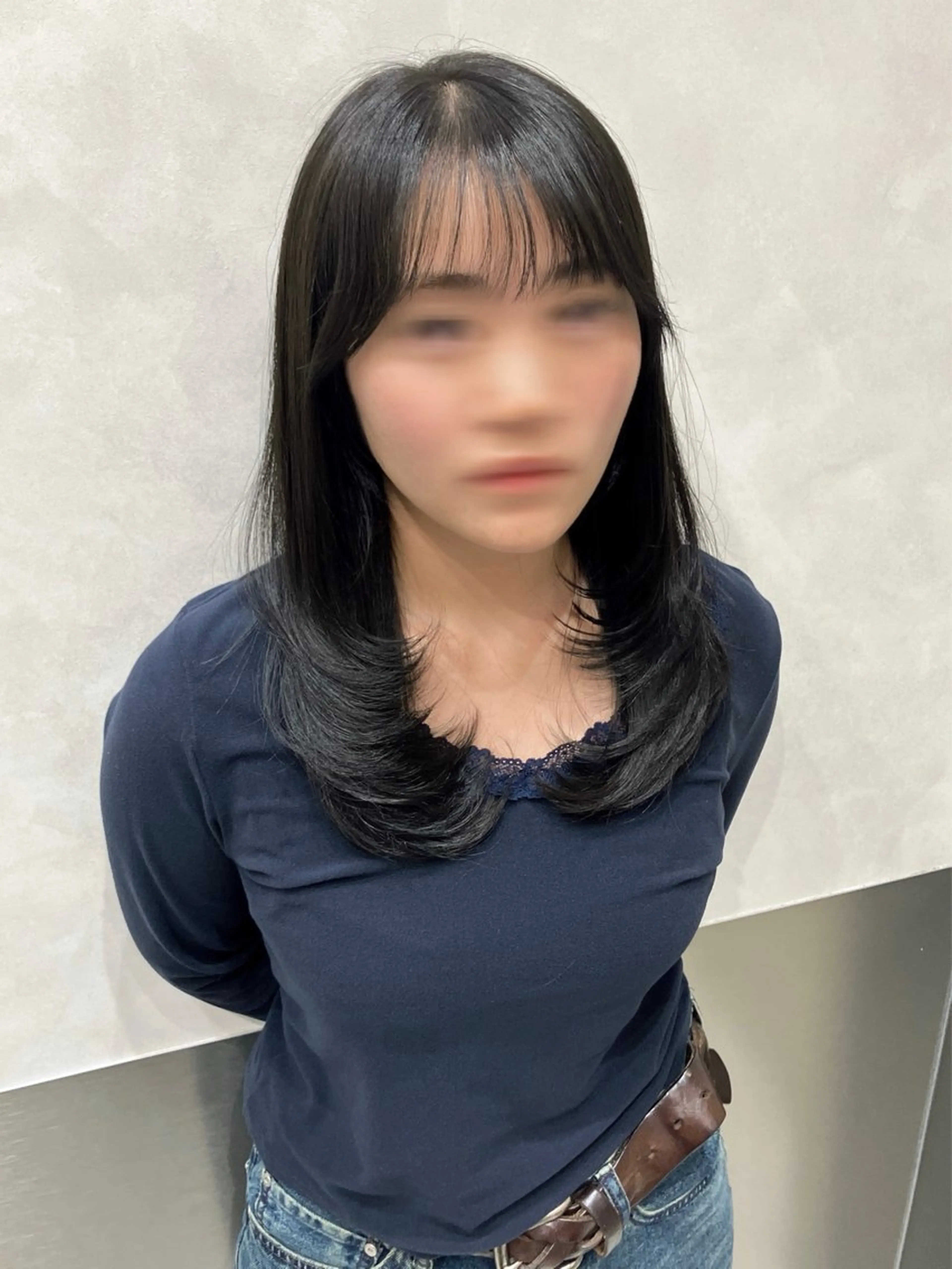 セミロング カラー カット ヘアカラー トリートメント 💖ブリーチなし透明 感💖ASAHIのヘアスタイル