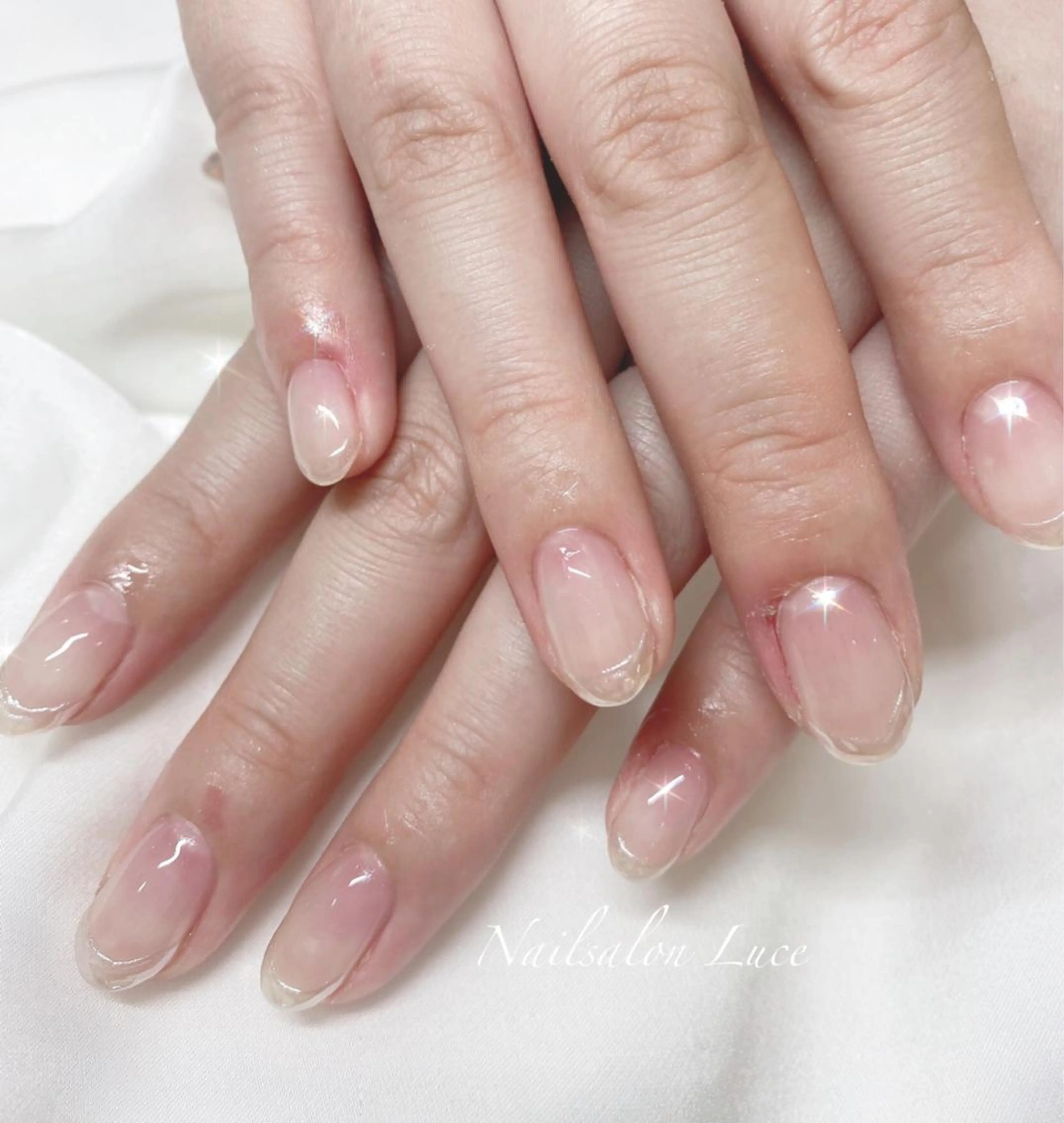 ネイル オーロラネイル フレンチネイル ワンカラーネイル まつ毛、ネイル& 脱毛サロン　Lのマツエク・マツパデザイン