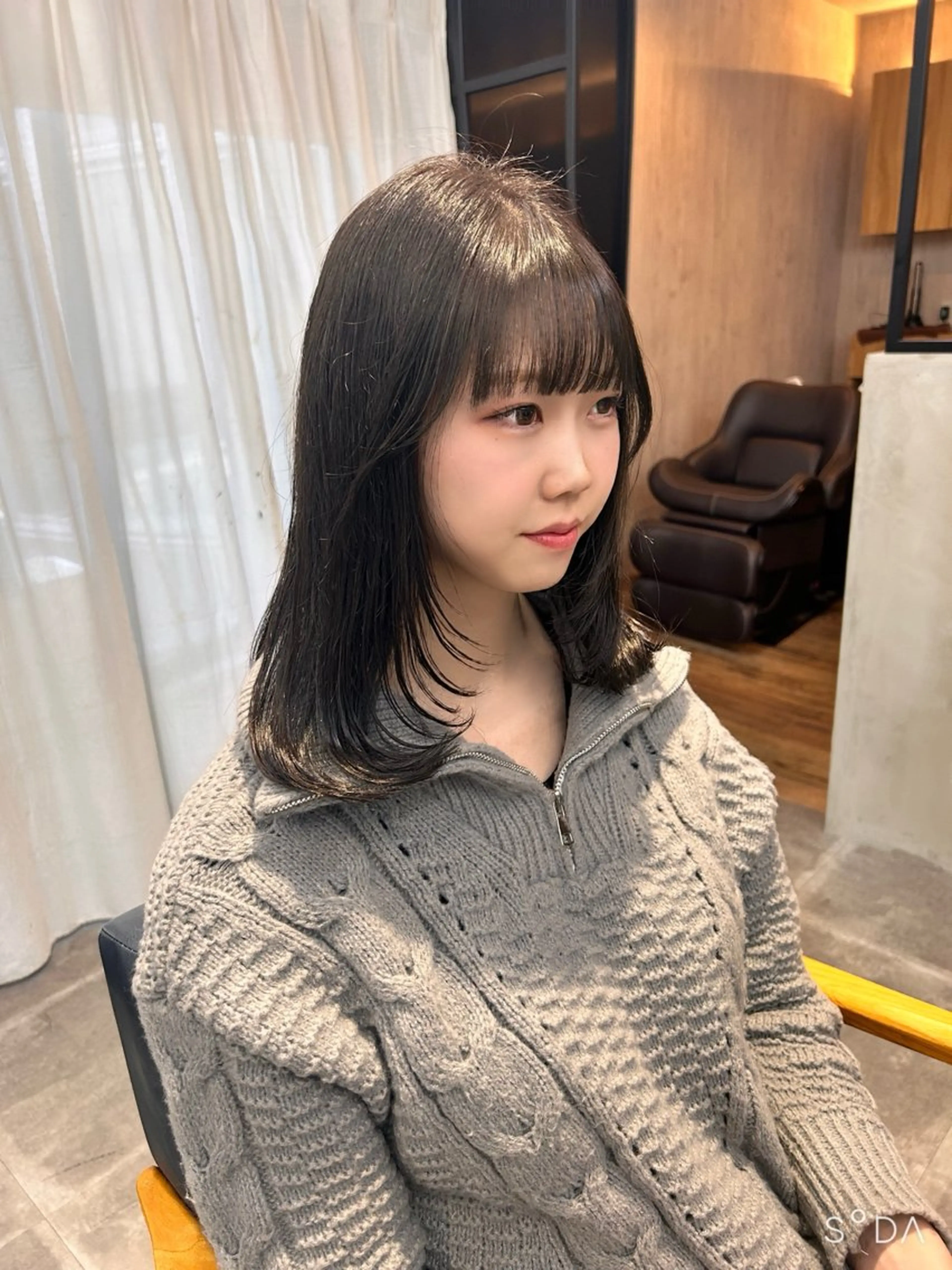 ミディアム カラー 韓国×髪質改善カラー 💎hinaのヘアスタイル