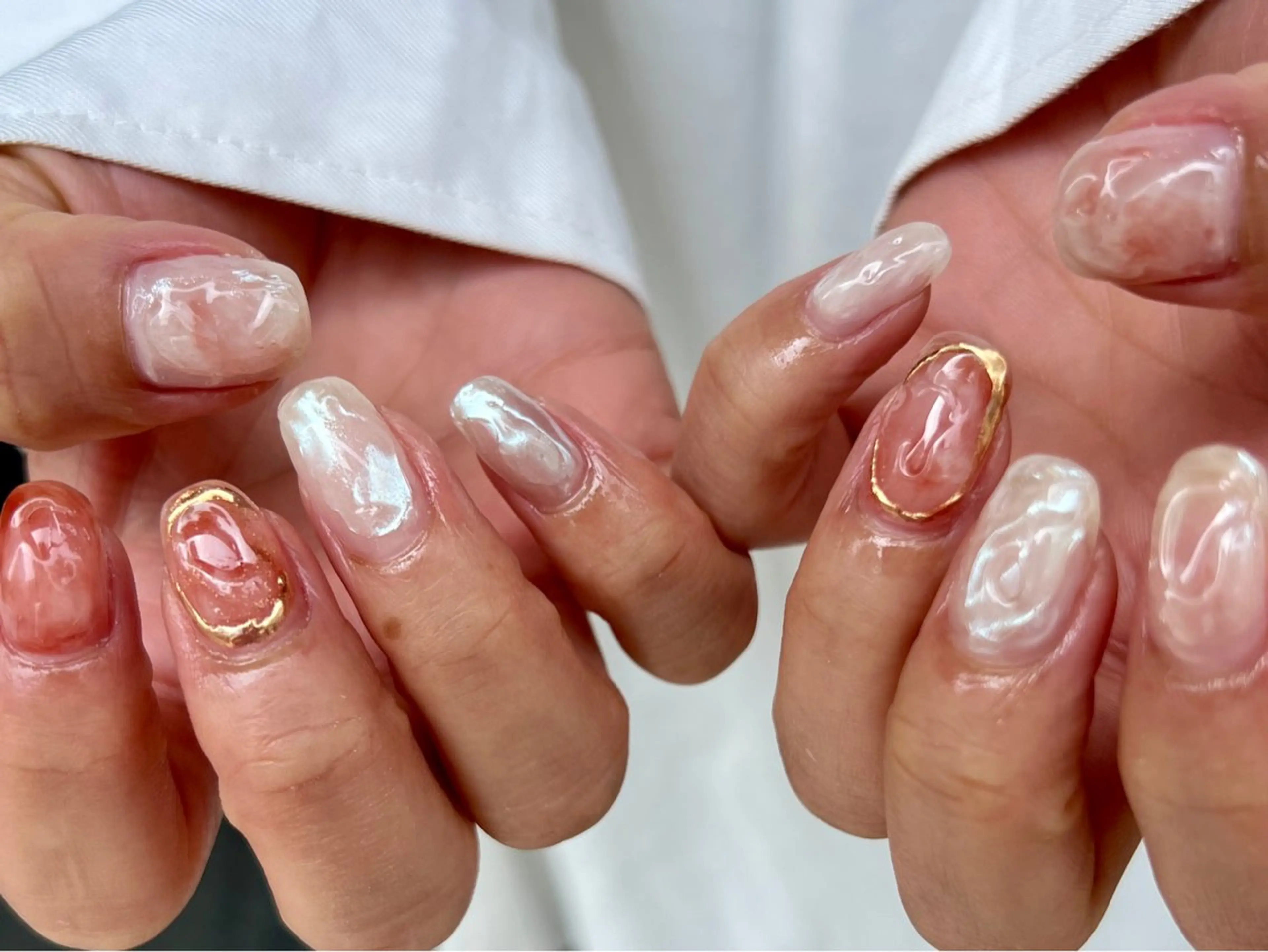 ネイル ジェルネイル ニュアンスネイル パラジェル ハンドネイル 【池袋】nuts nail　なつみのネイルデザイン