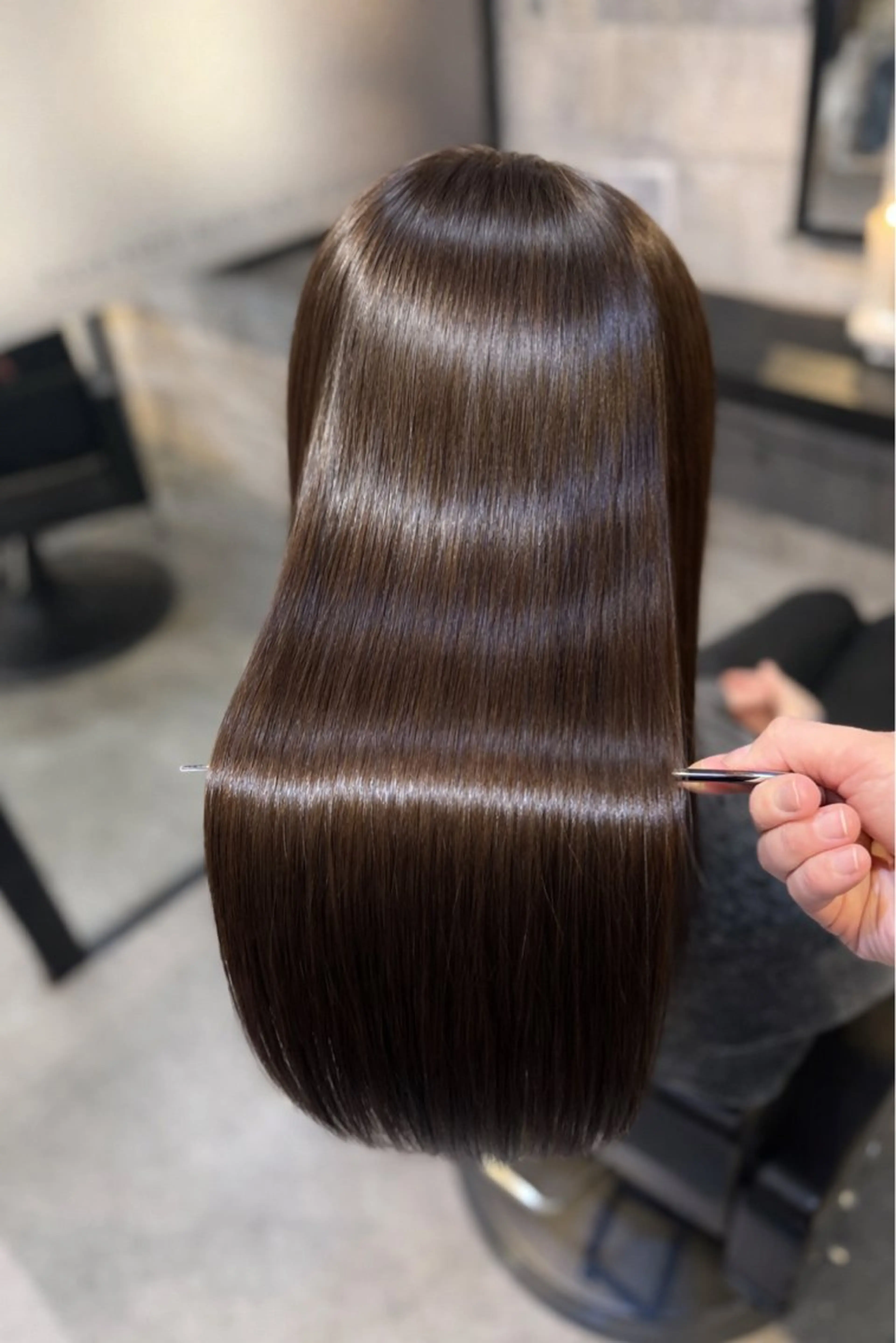 ロング カット ヘアカラー トリートメント 👑髪質改善カラー 中垣斗希のヘアスタイル