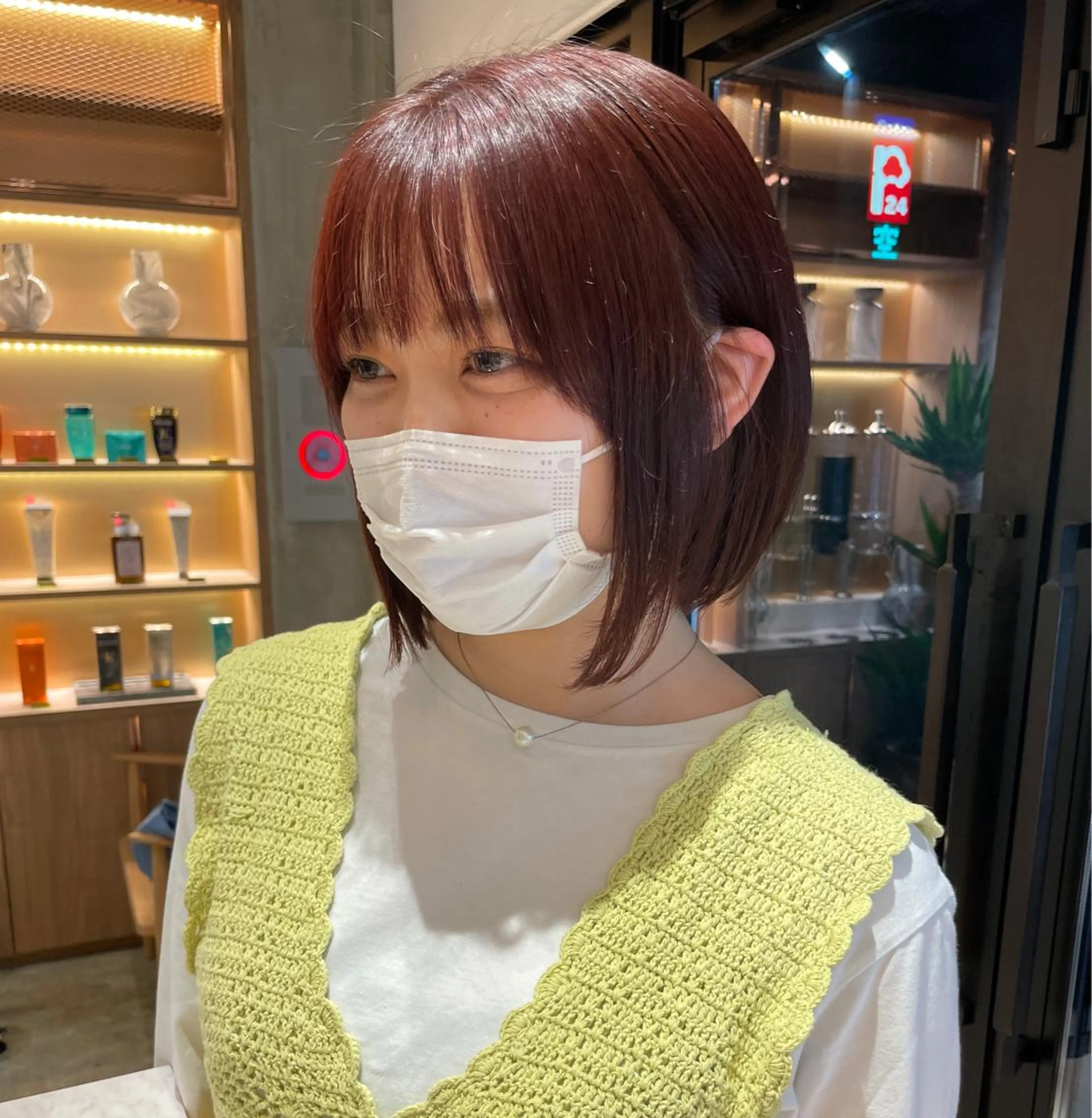 ショート カラー レイヤー/韓国ヘア 縮毛矯正🫧鈴木颯のヘアスタイル