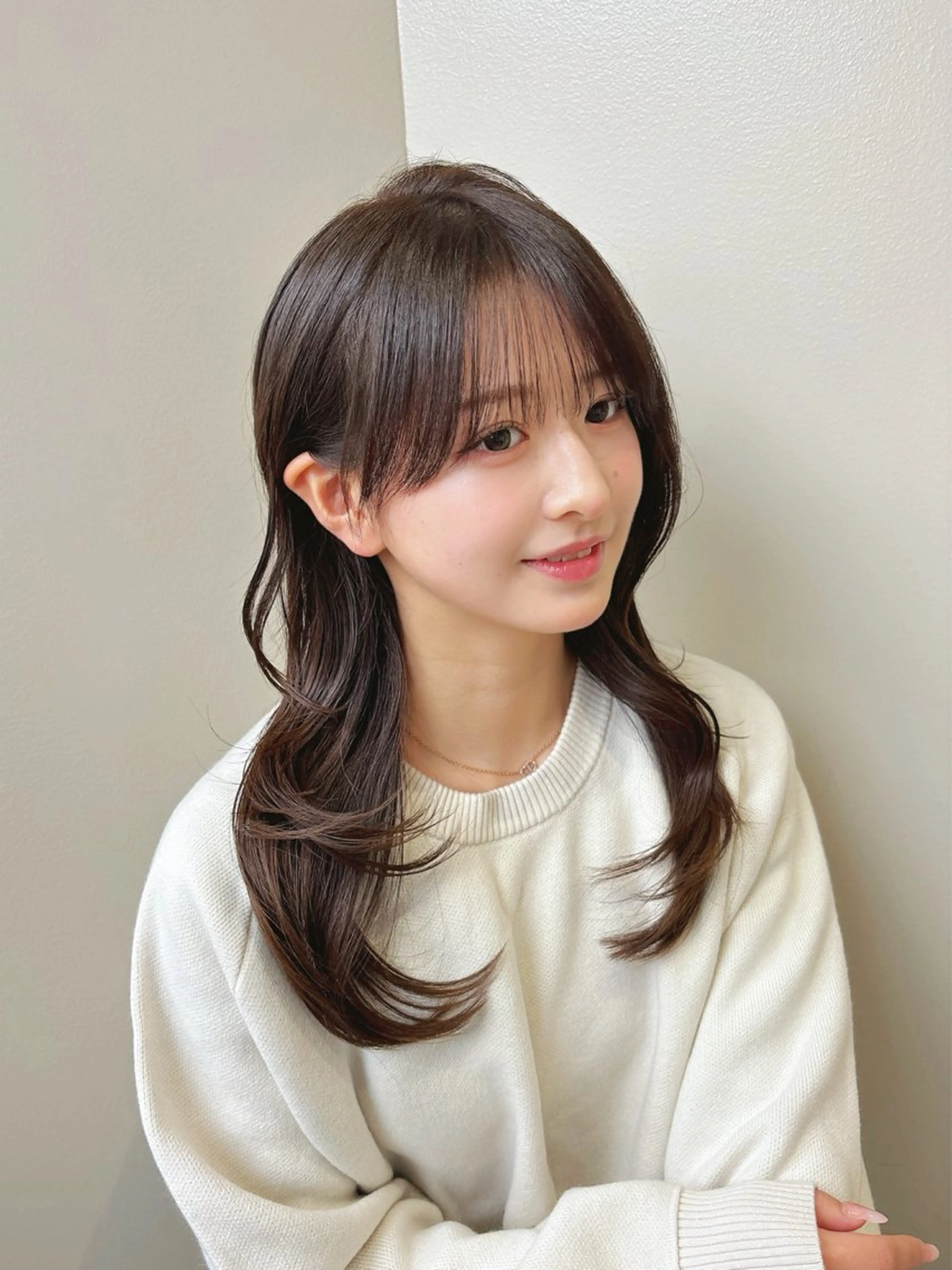 セミロング カラー 透明感カラー グレージュ くびれヘア 顔周りカット 小顔カット カット ヘアカラー トリートメント 🍀本格ヘッドスパ 👑髪質改善🍀英司のヘアスタイル