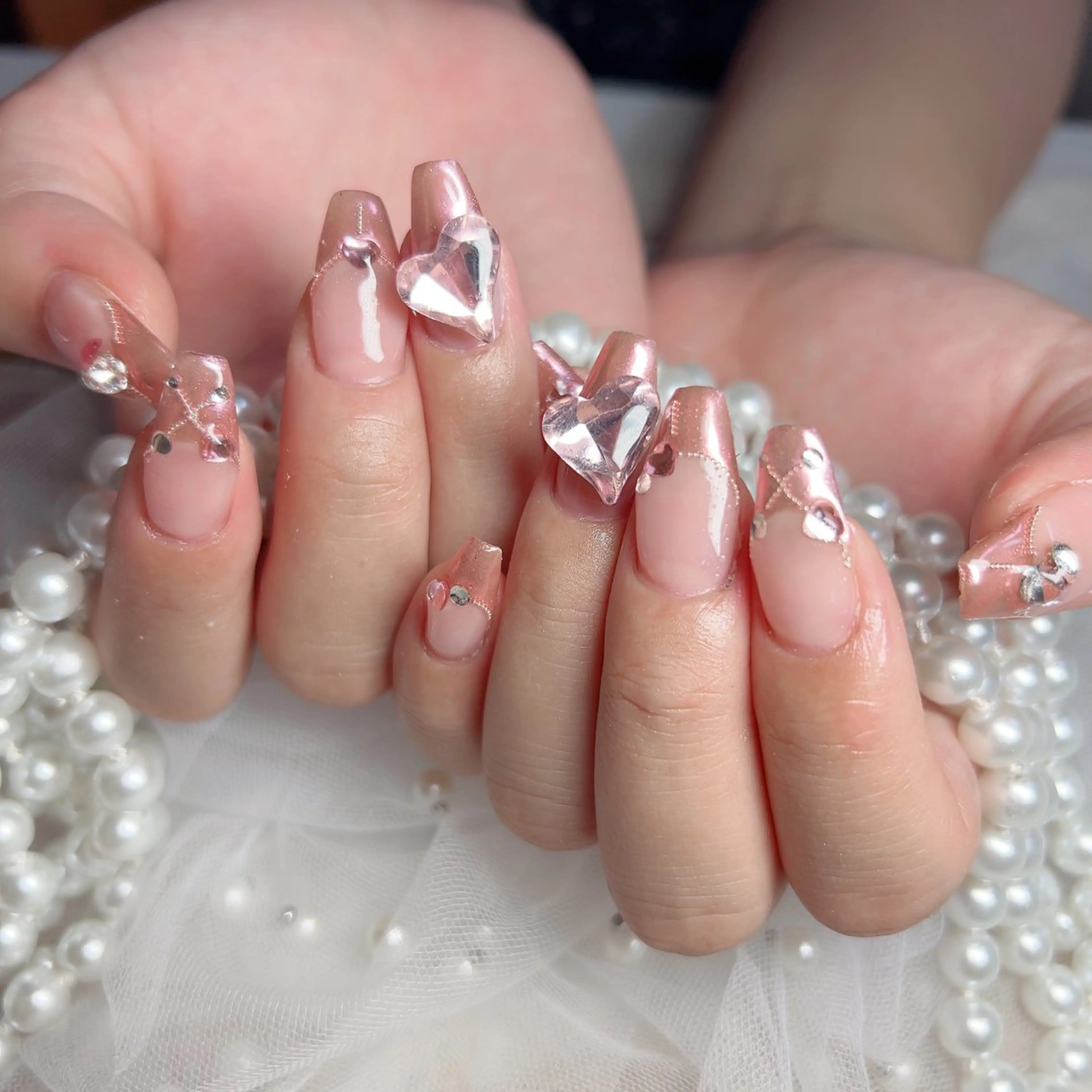 ネイル ハンドネイル M🌷nail 長さだし専門店のネイルデザイン