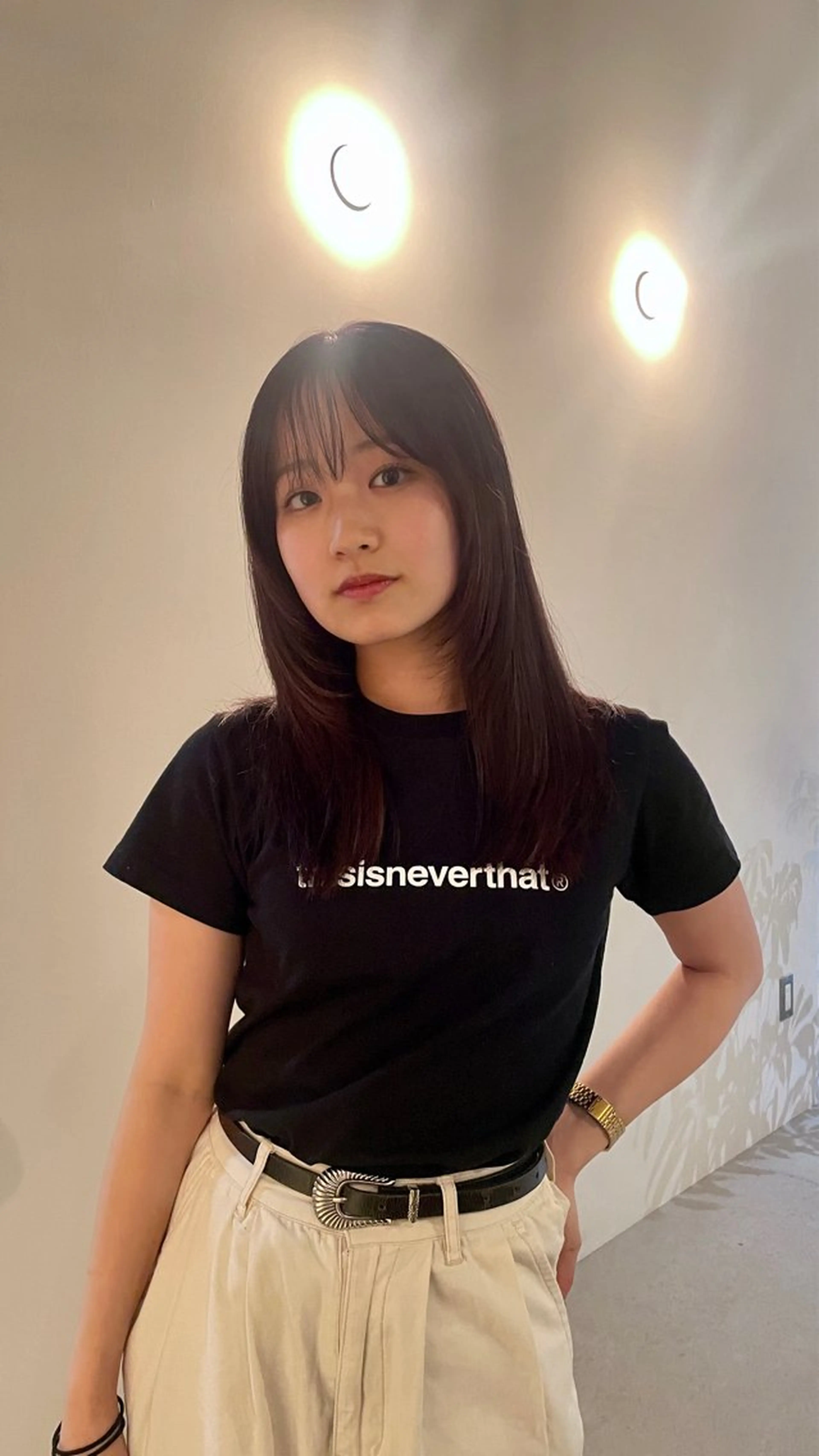 ミディアム カラー ボルドーカラー 森田 鴻之介のヘアスタイル