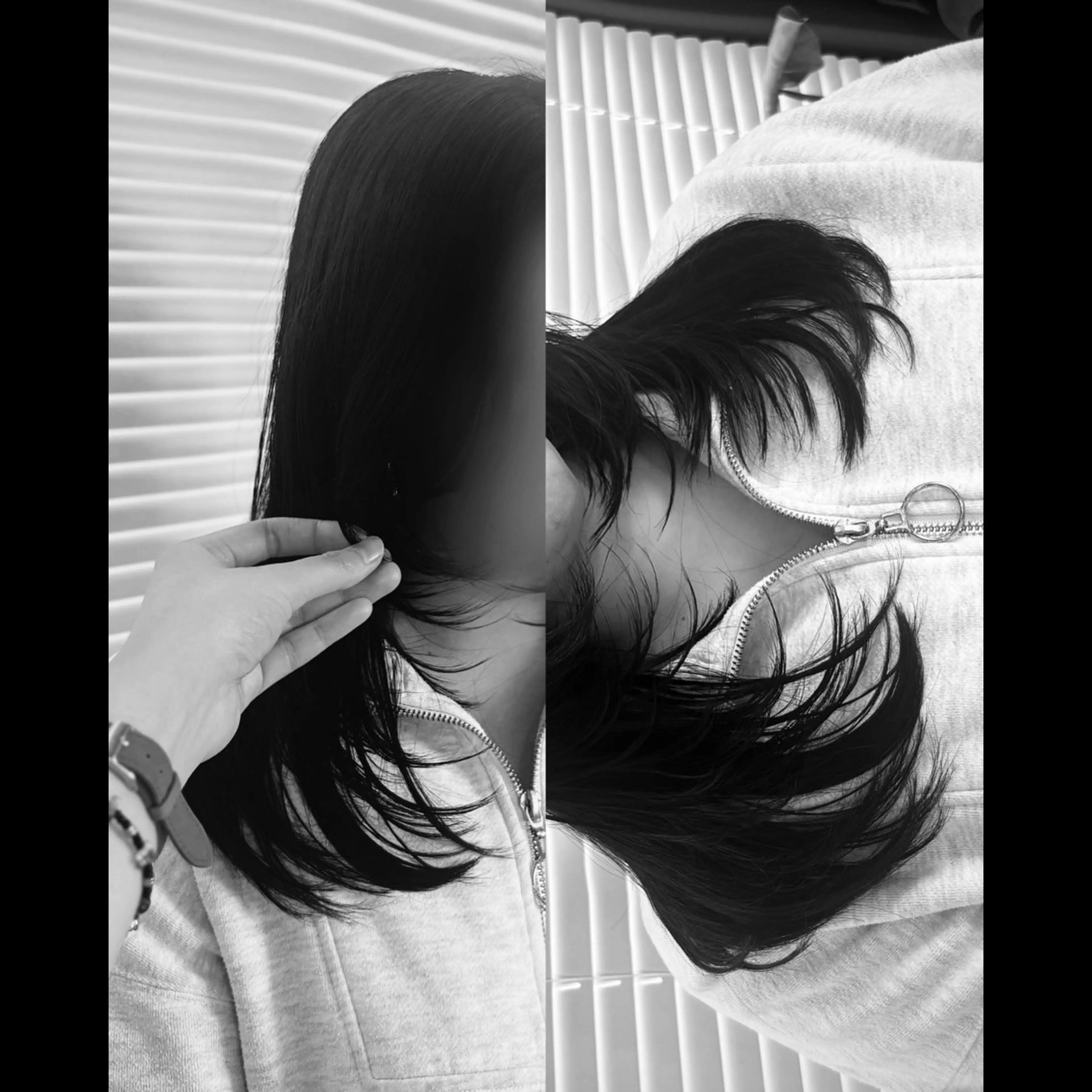セミロング ハイレイヤー レイヤーカット カット ヘアカラー トリートメント 彩名/透明感カラー/ レイヤーカットのヘアスタイル