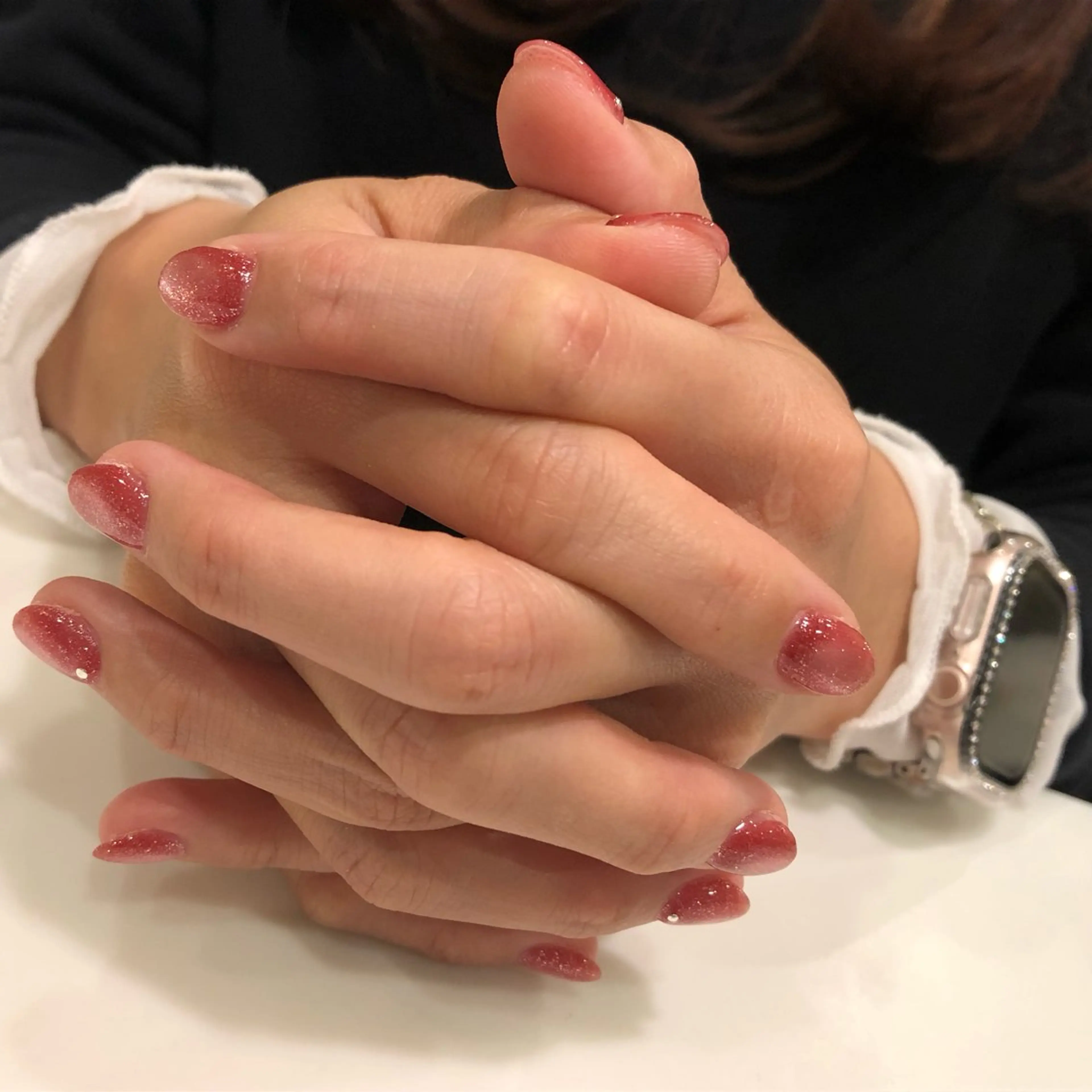 ネイル マグネットネイル オフィスネイル シンプルネイル ハンドネイル 清谷 あすかのネイルデザイン